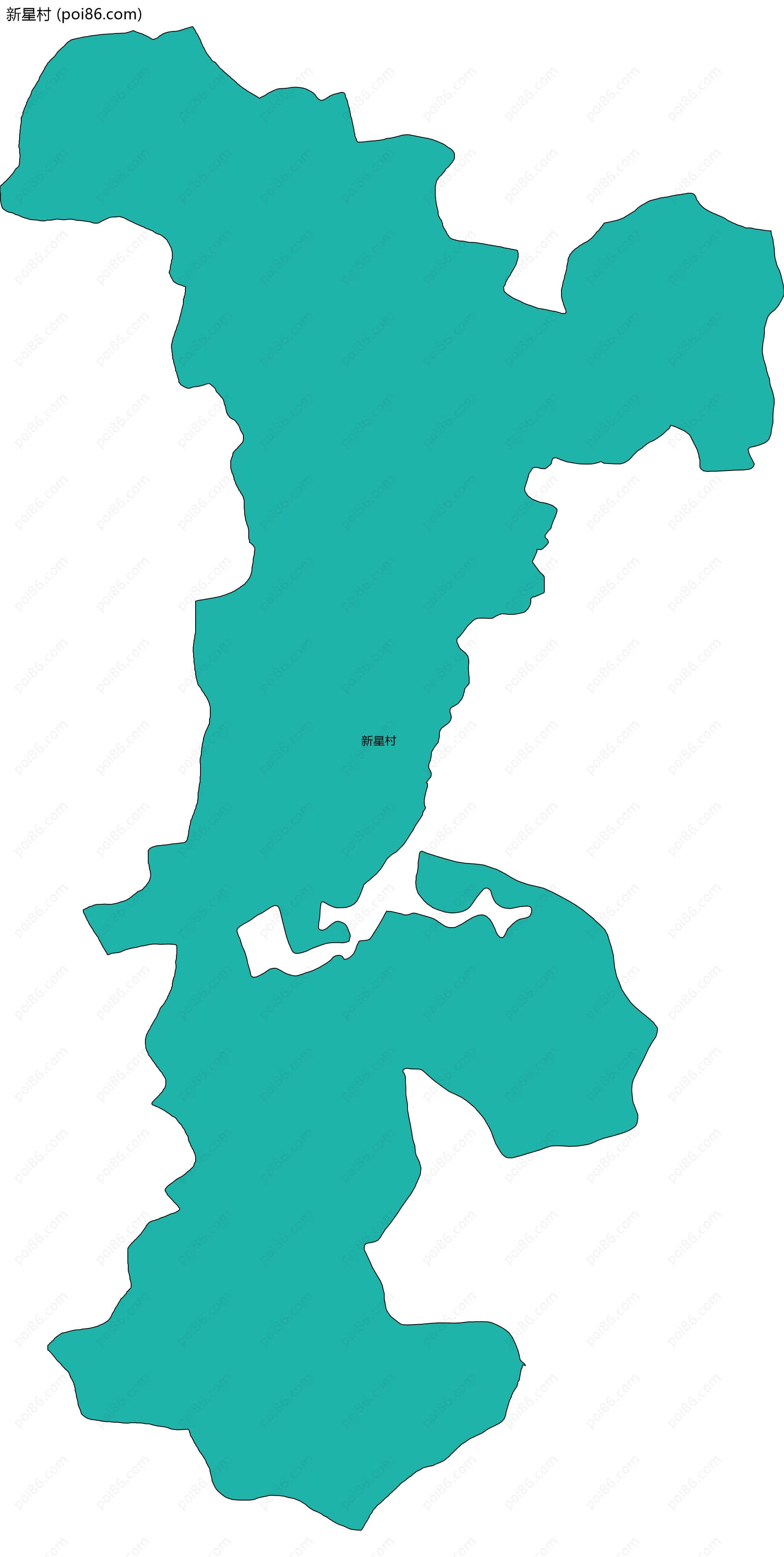 新星村边界地图