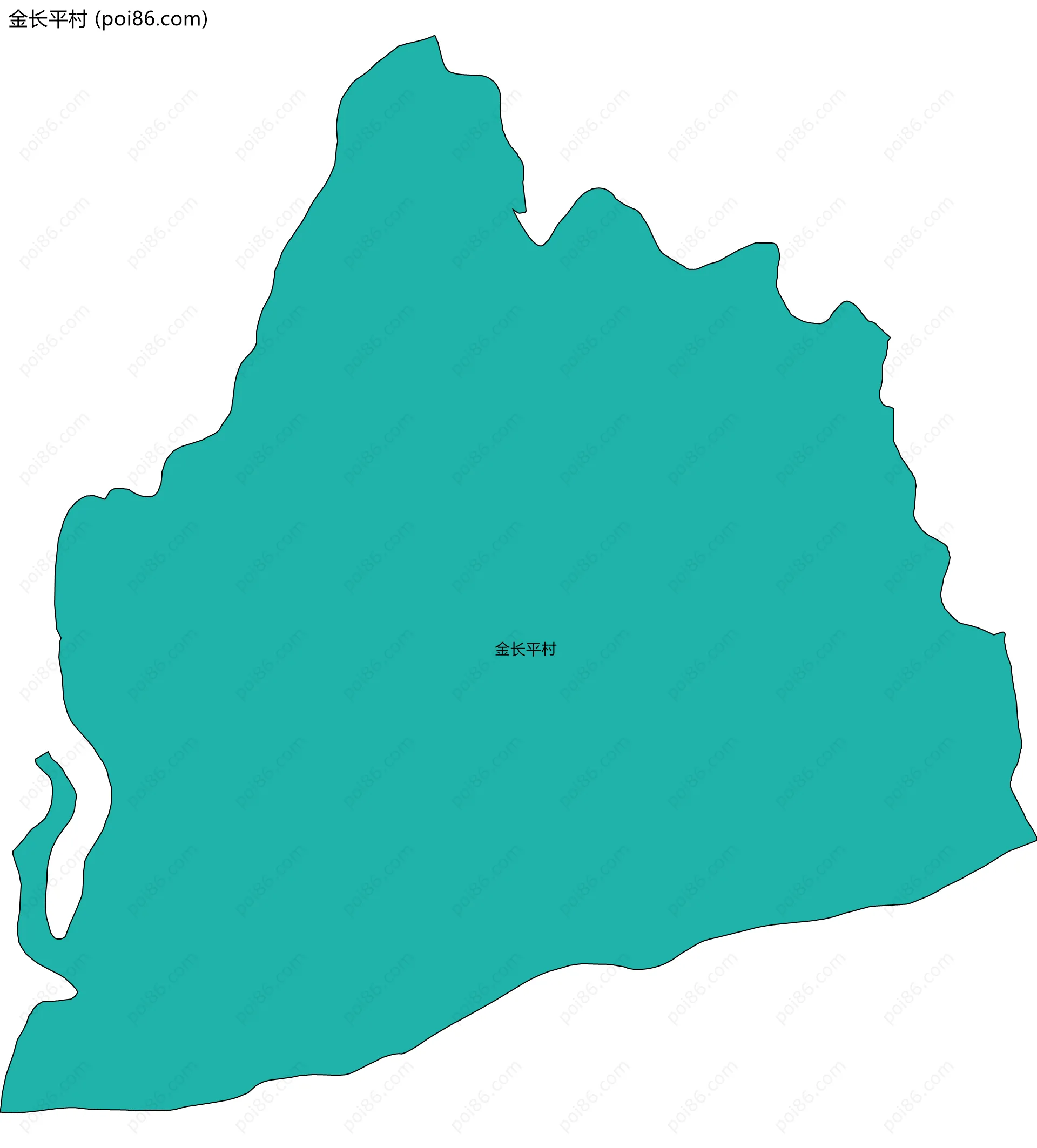 金长平村边界地图