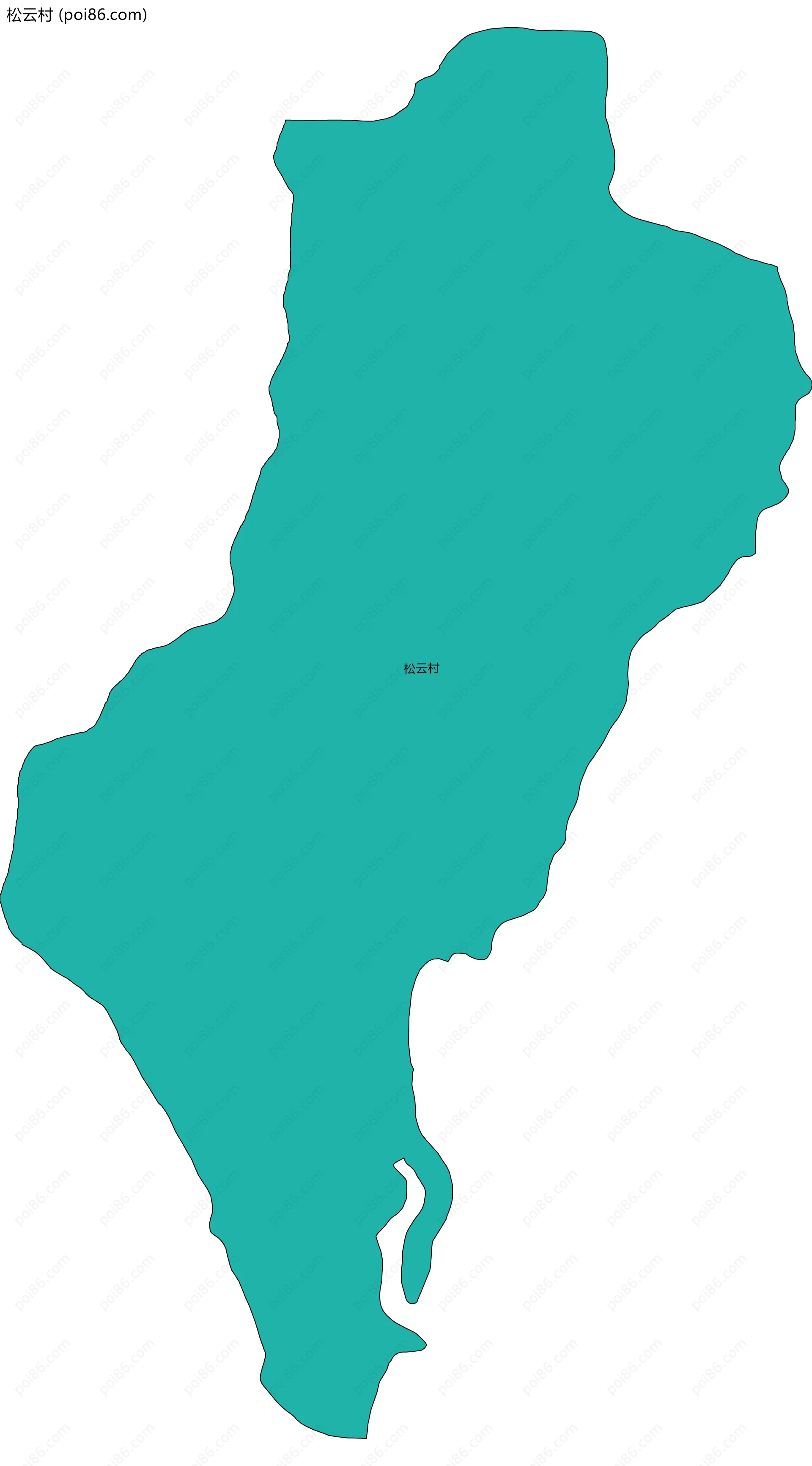 松云村边界地图