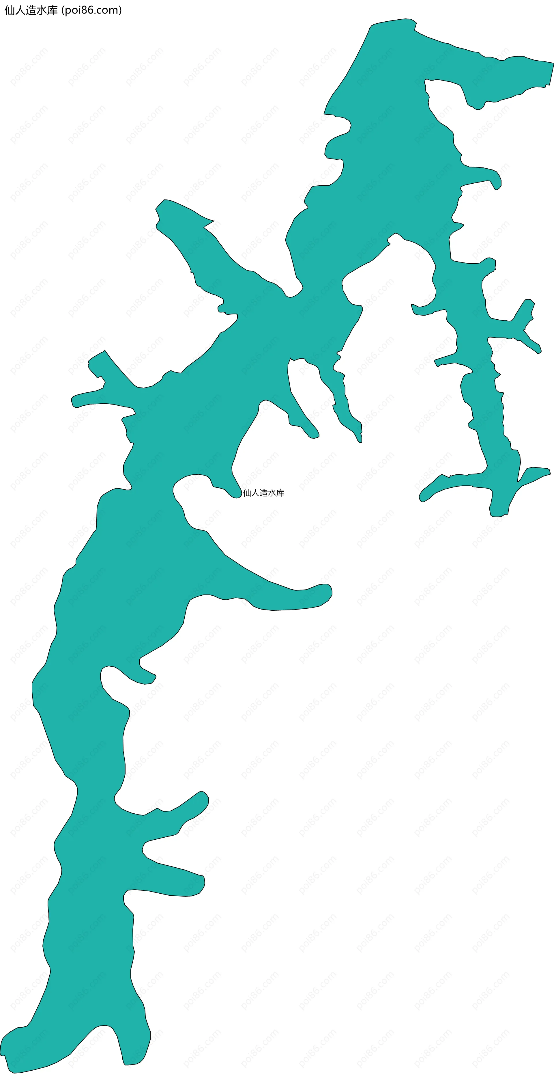 仙人造水库边界地图