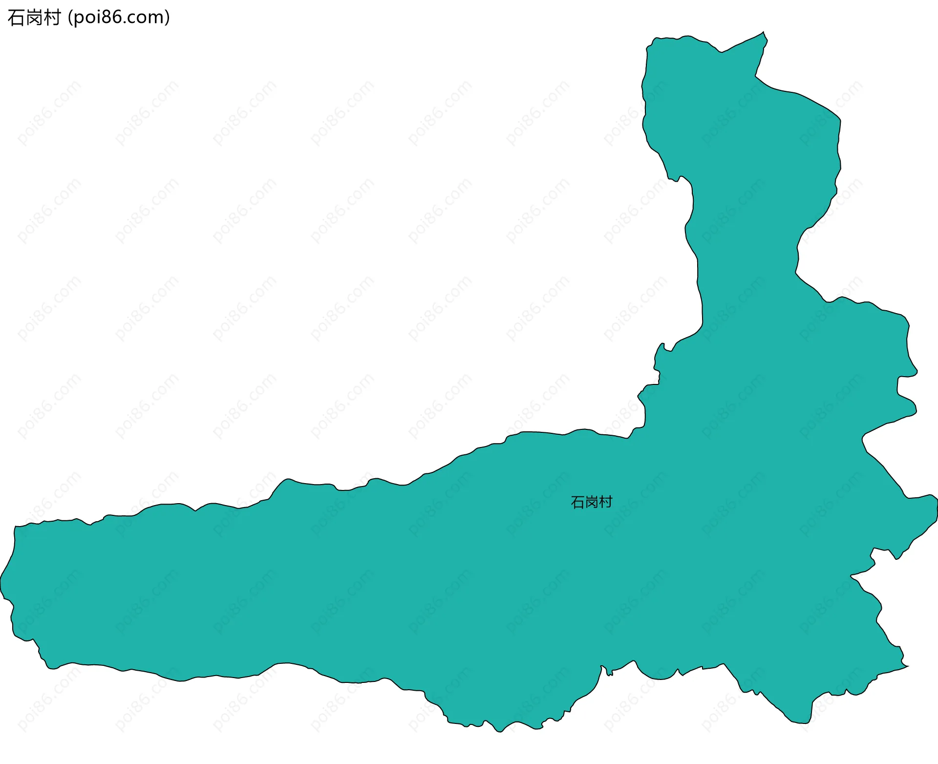 石岗村边界地图