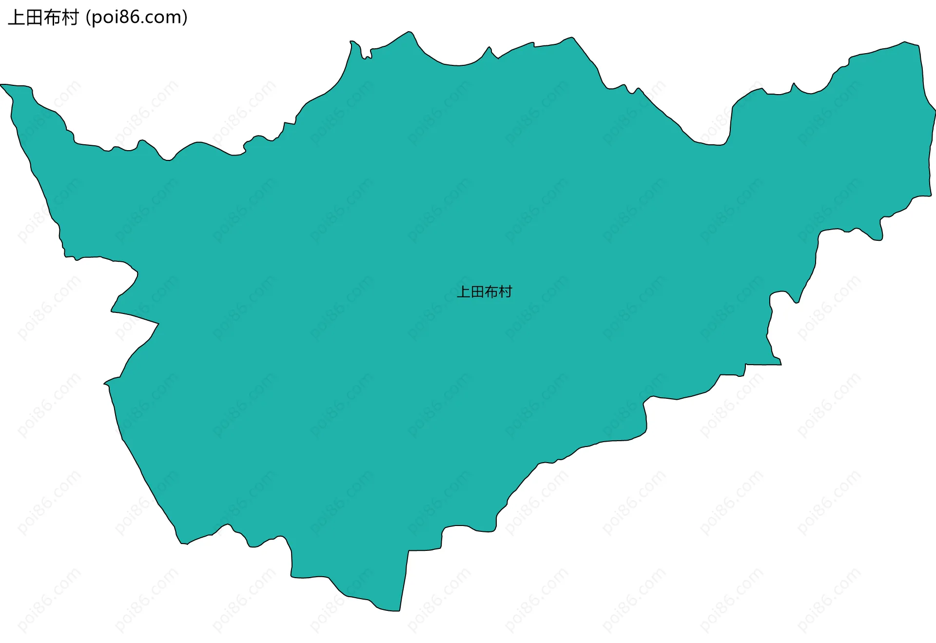 上田布村边界地图