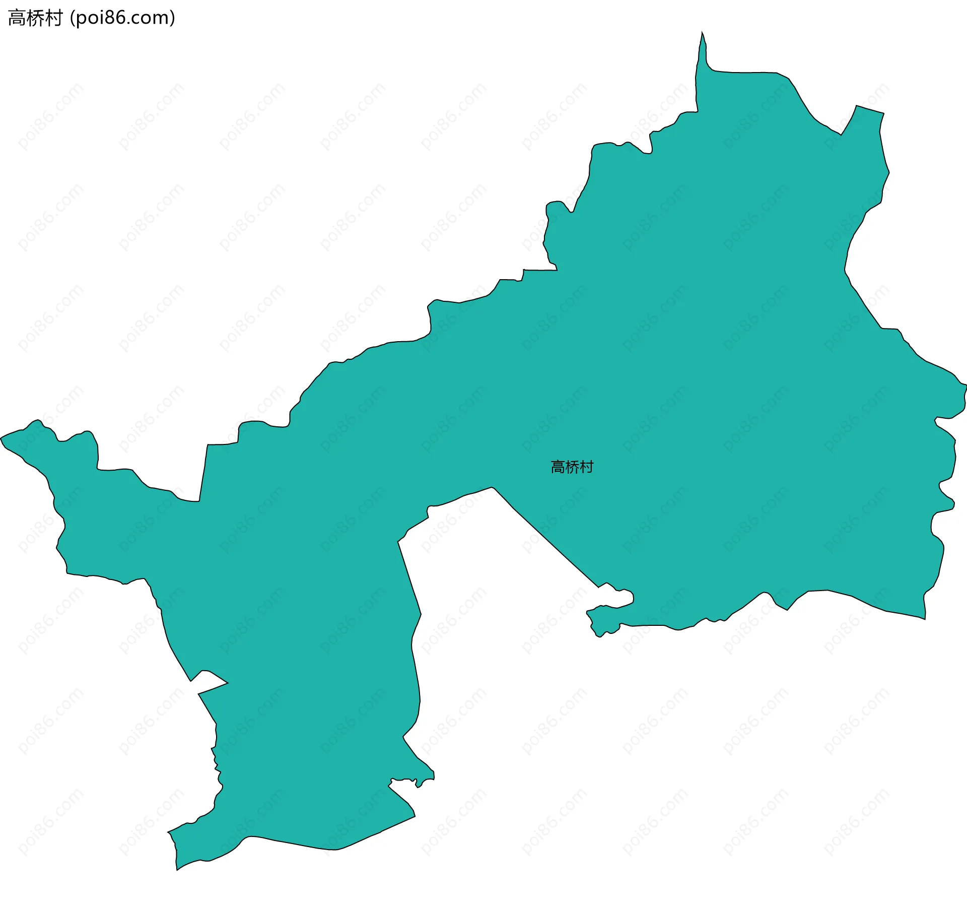 高桥村边界地图