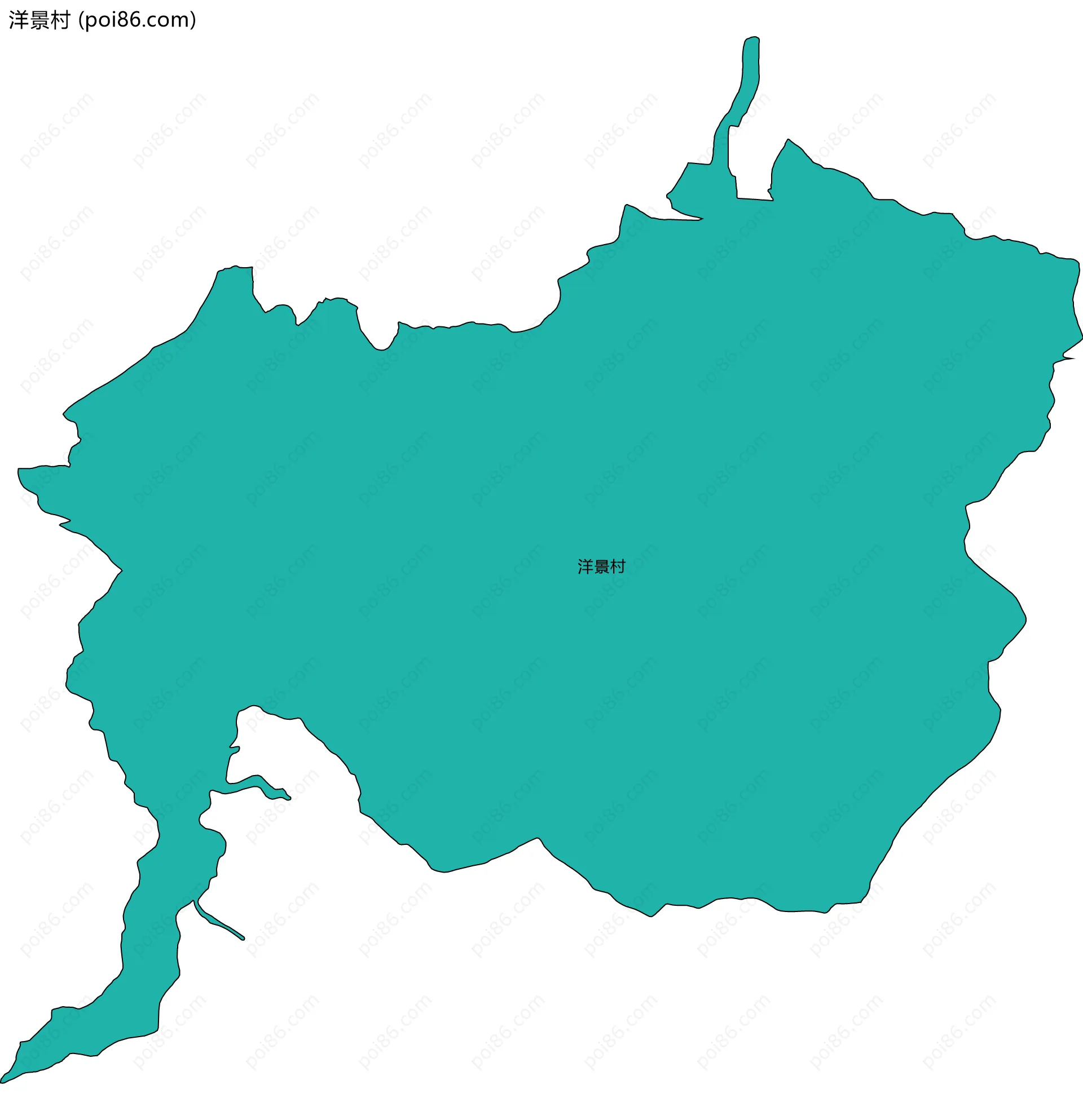 洋景村边界地图