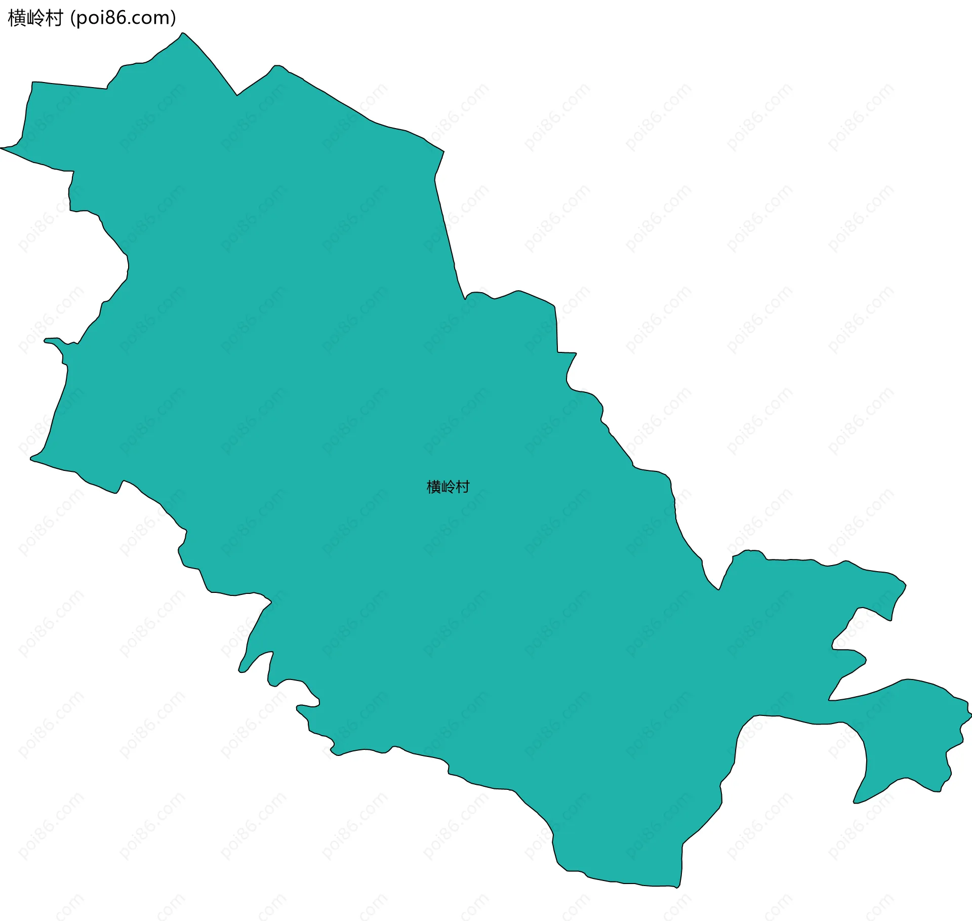 横岭村边界地图