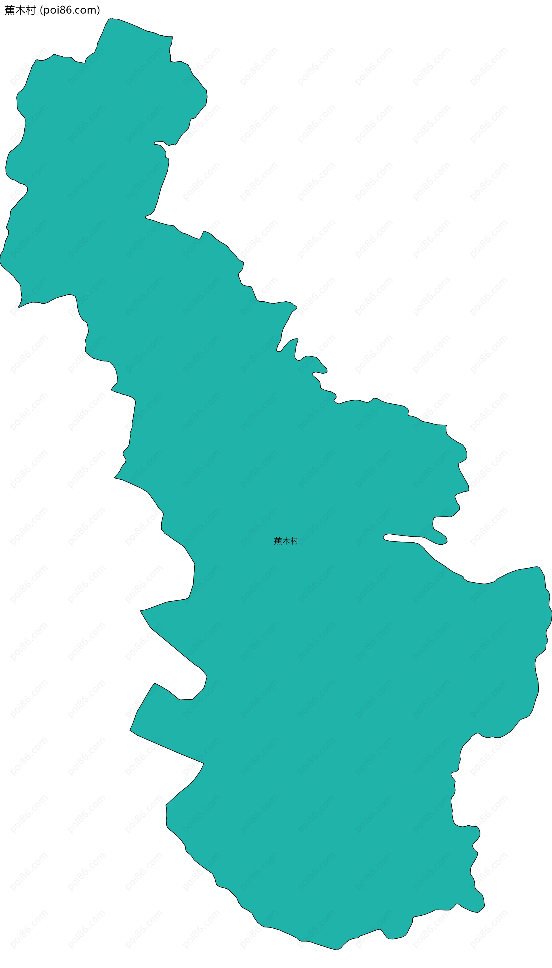 蕉木村边界地图