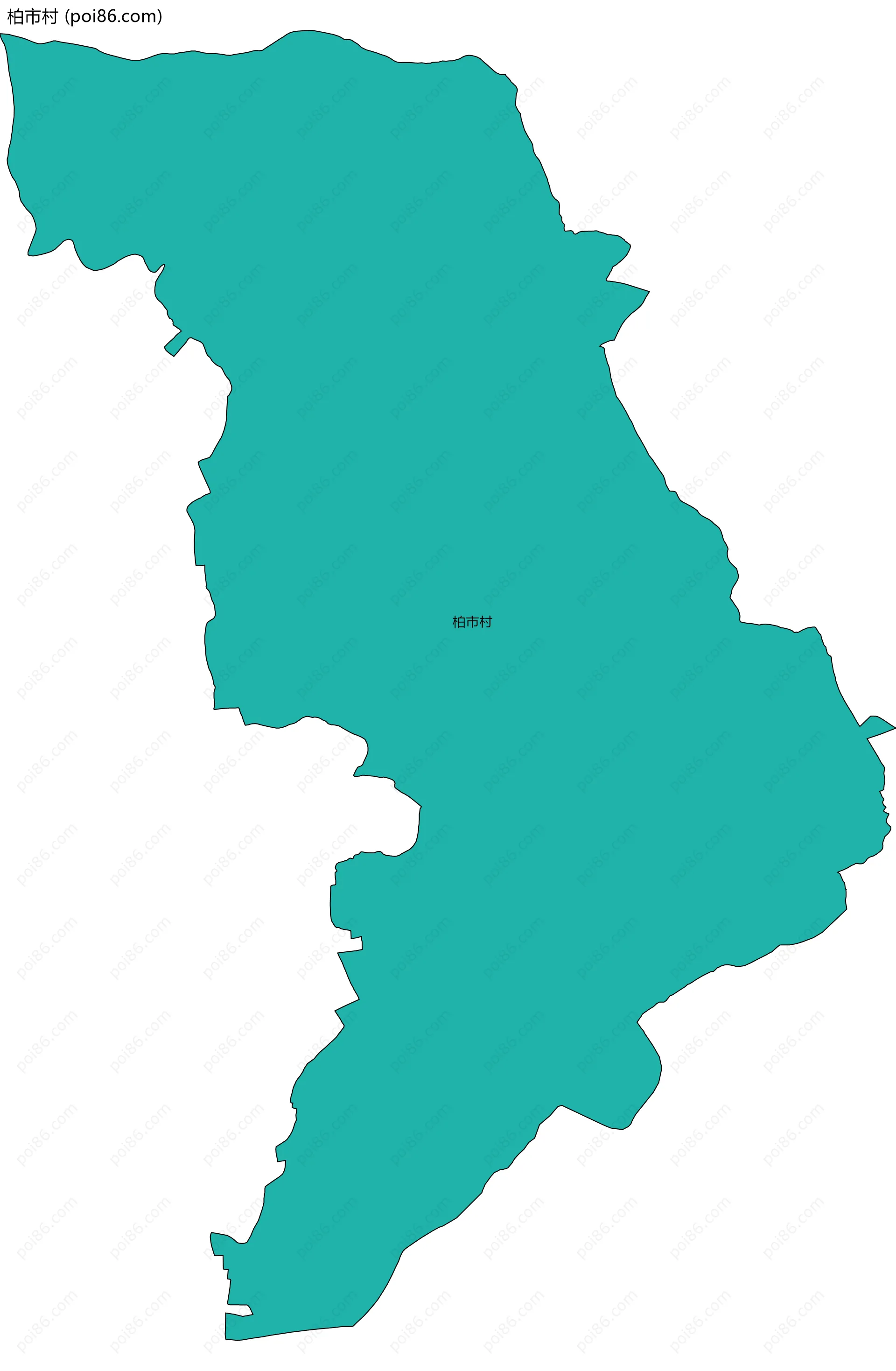 柏市村边界地图