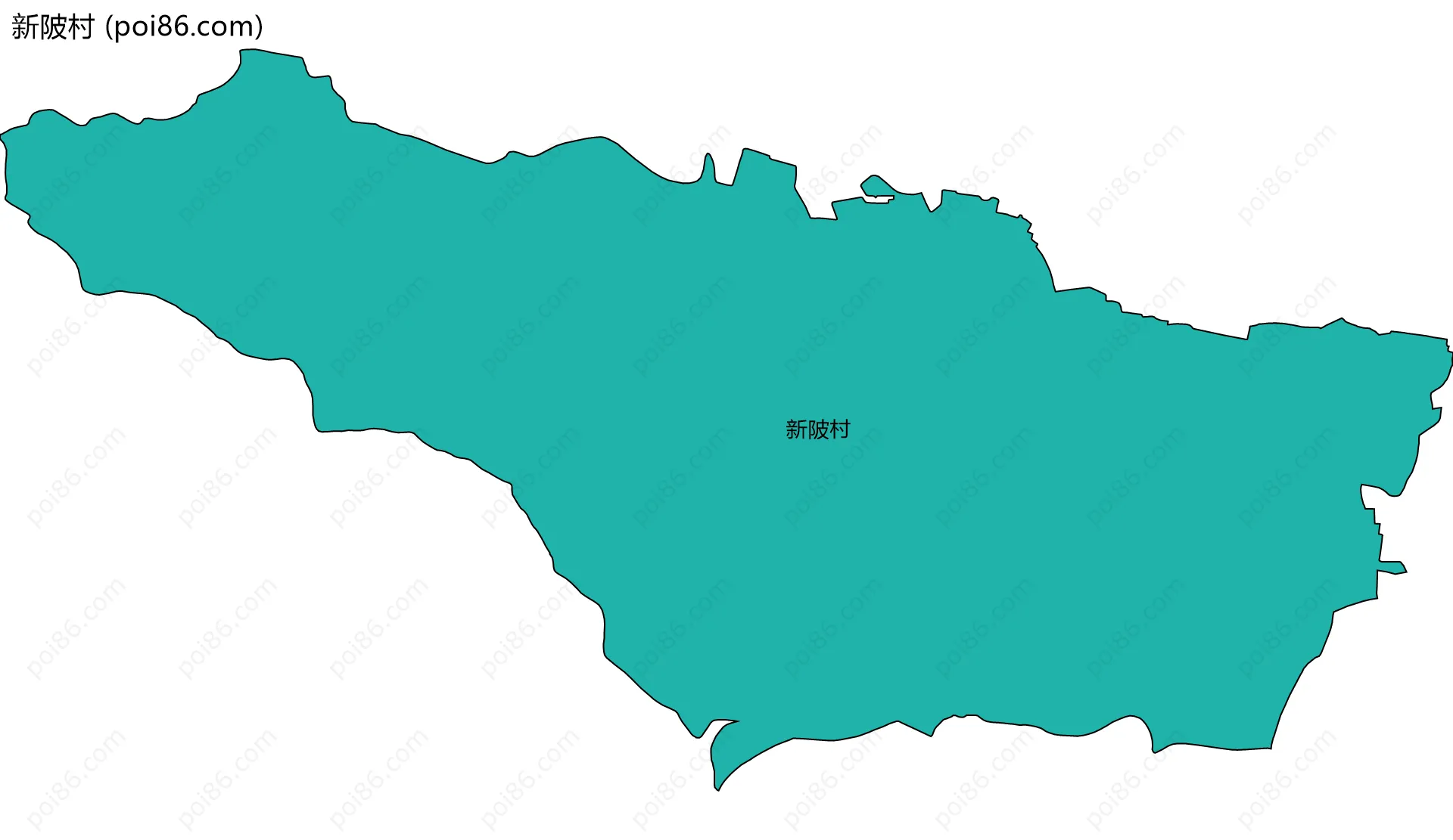 新陂村边界地图