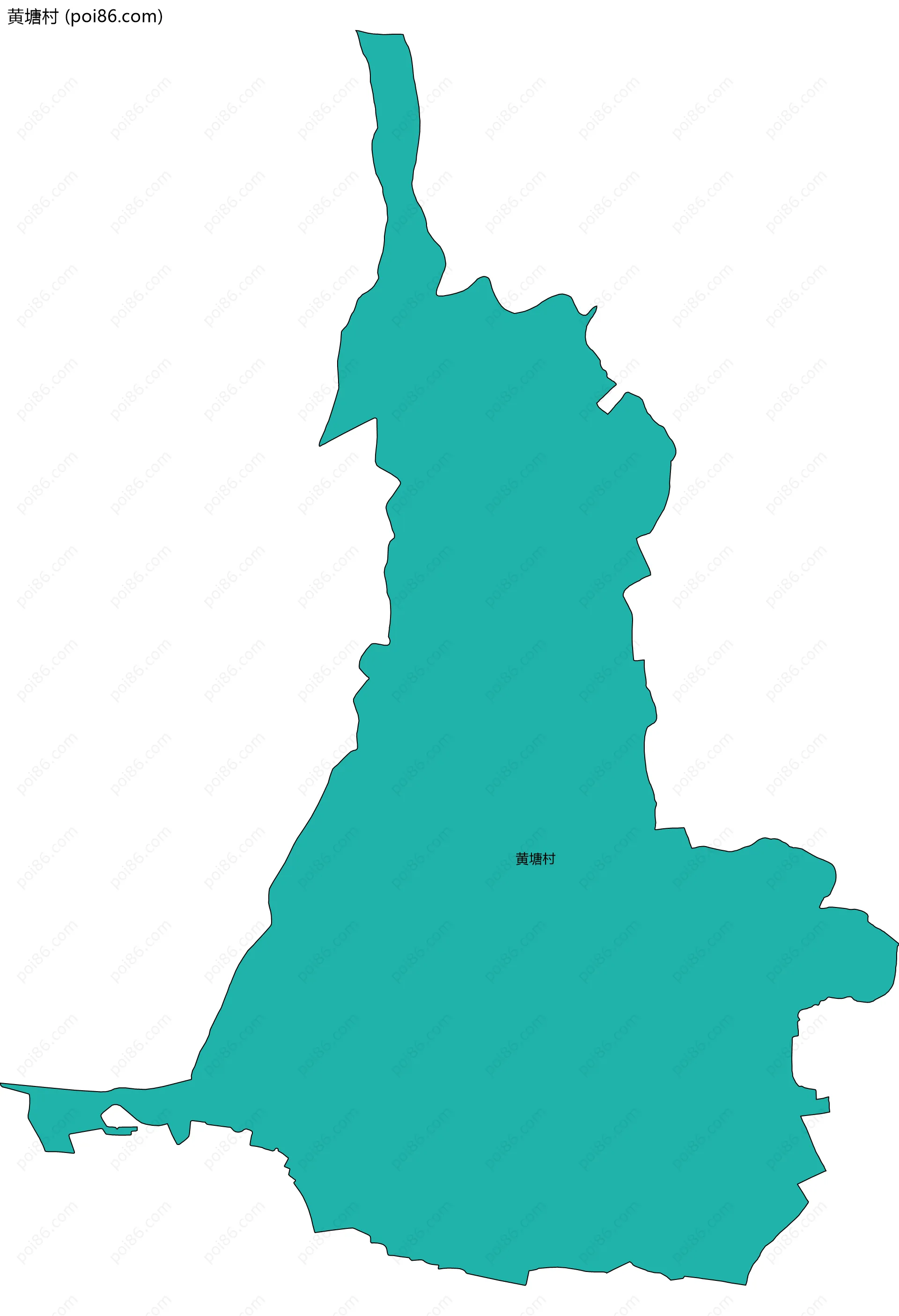 黄塘村边界地图