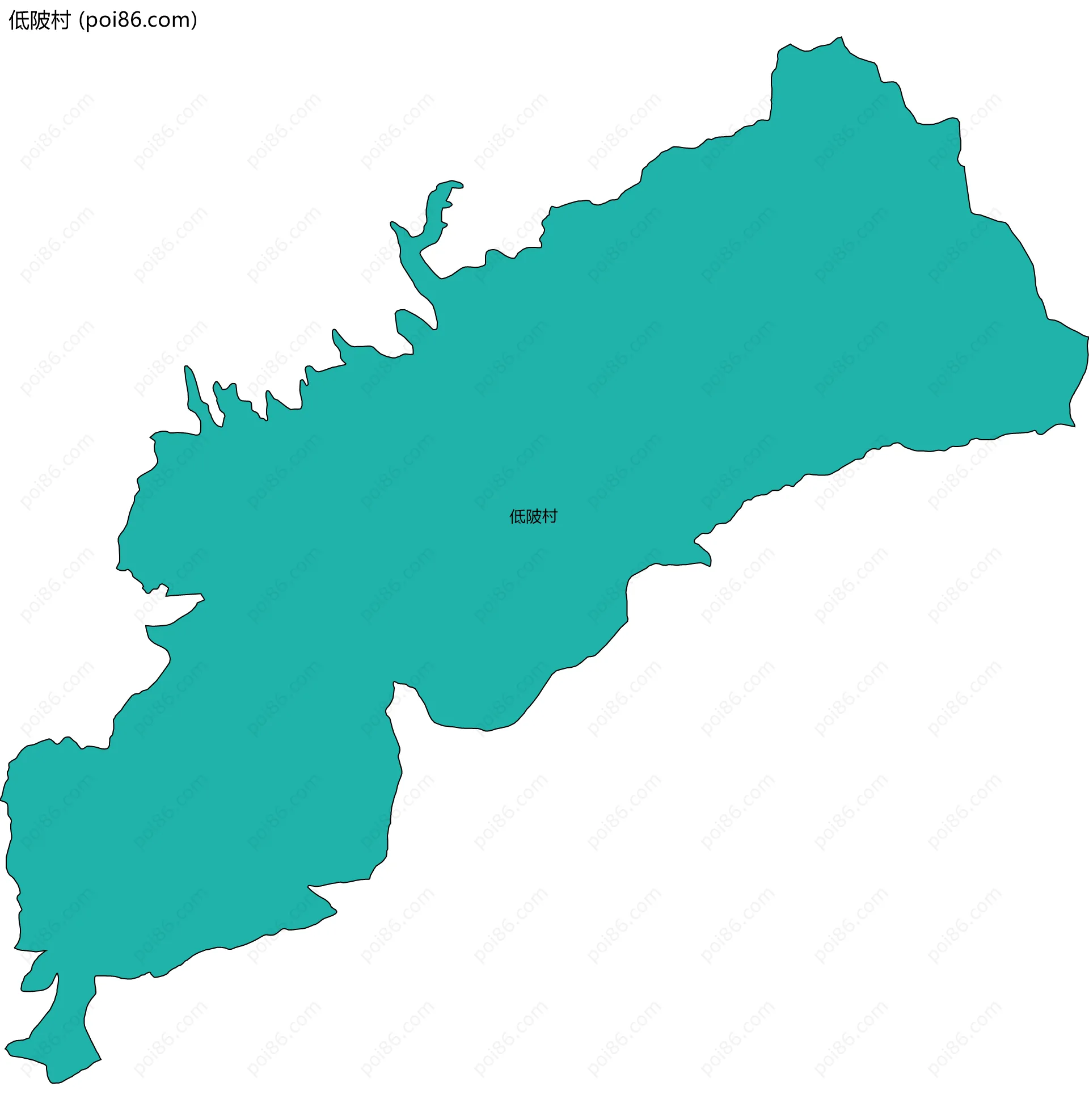 低陂村边界地图