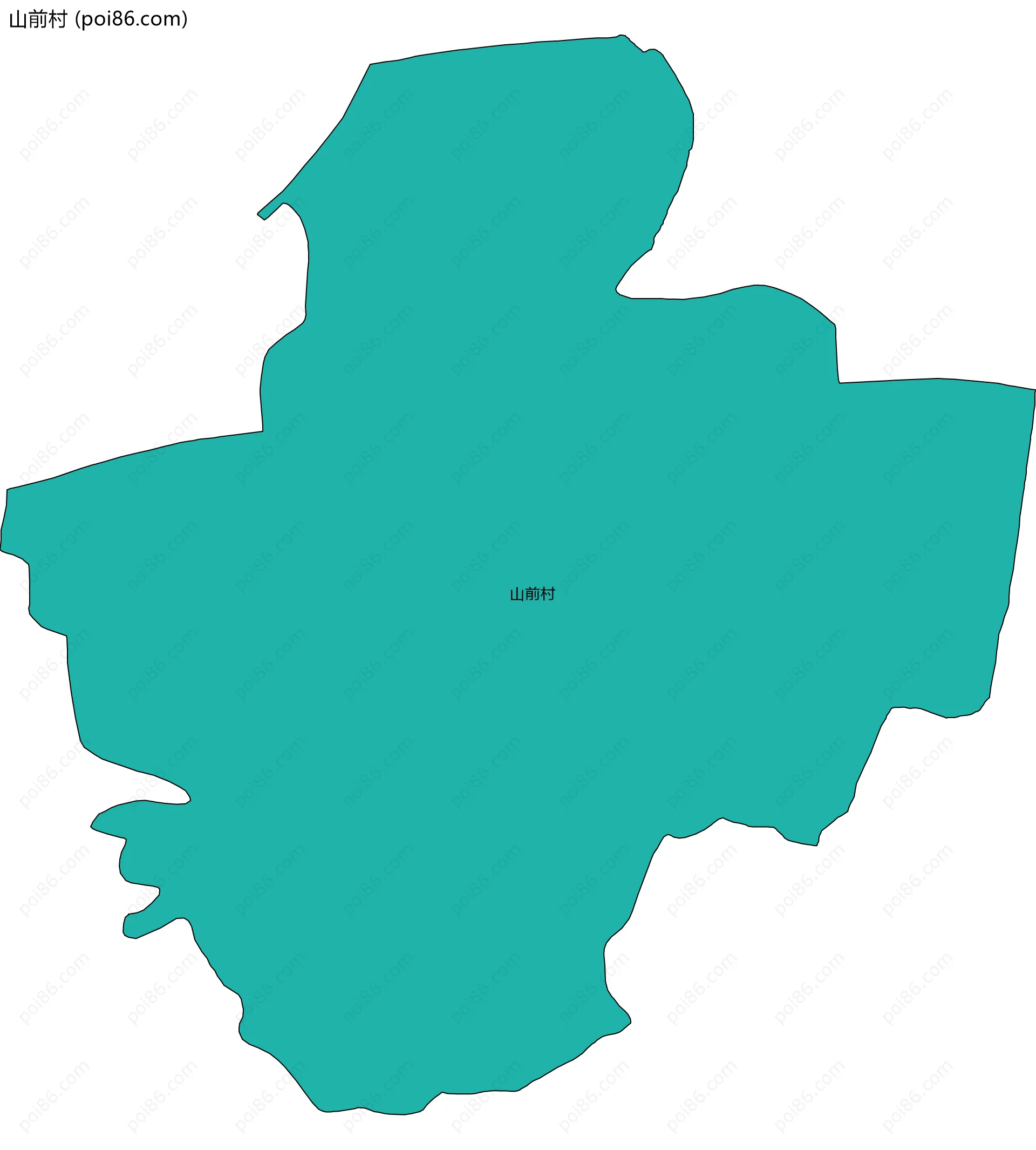 山前村边界地图