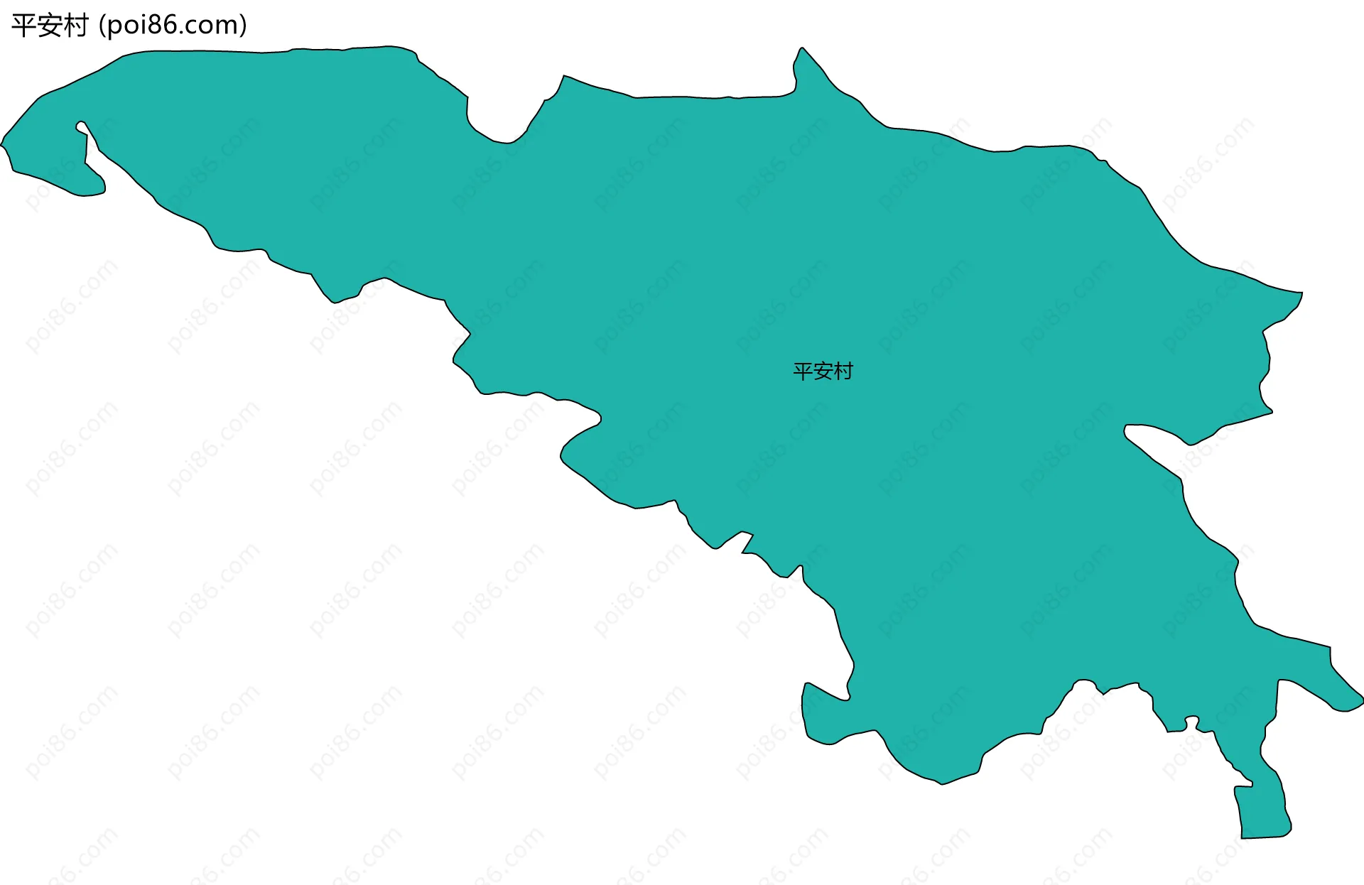 平安村边界地图