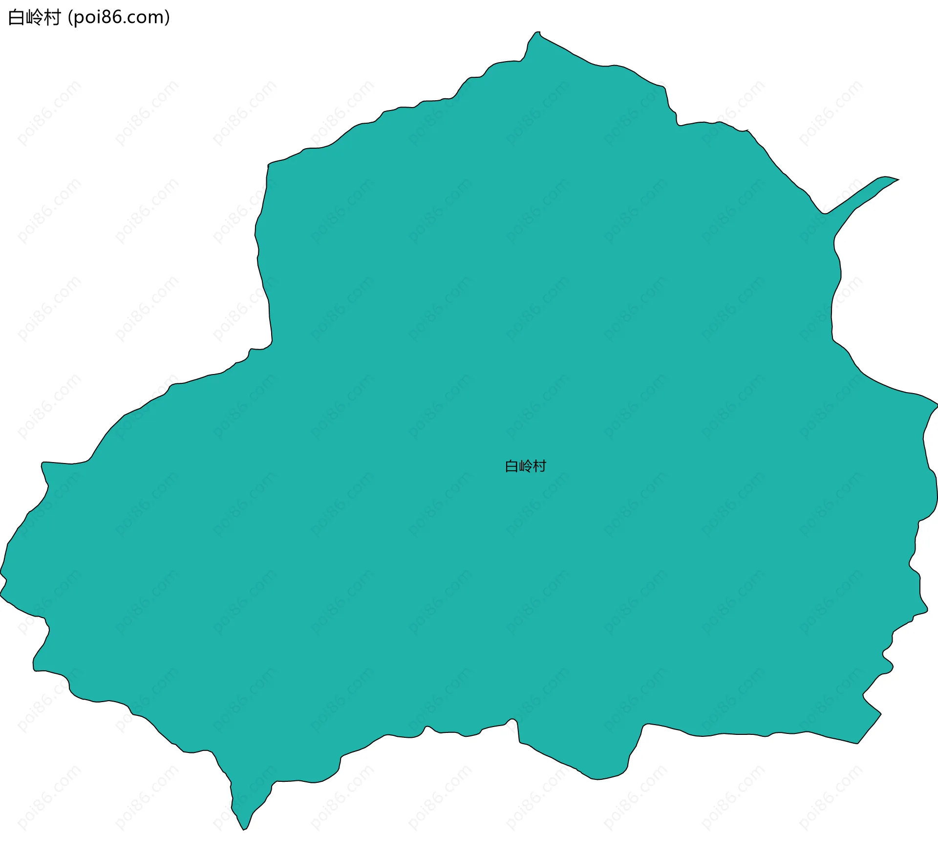 白岭村边界地图