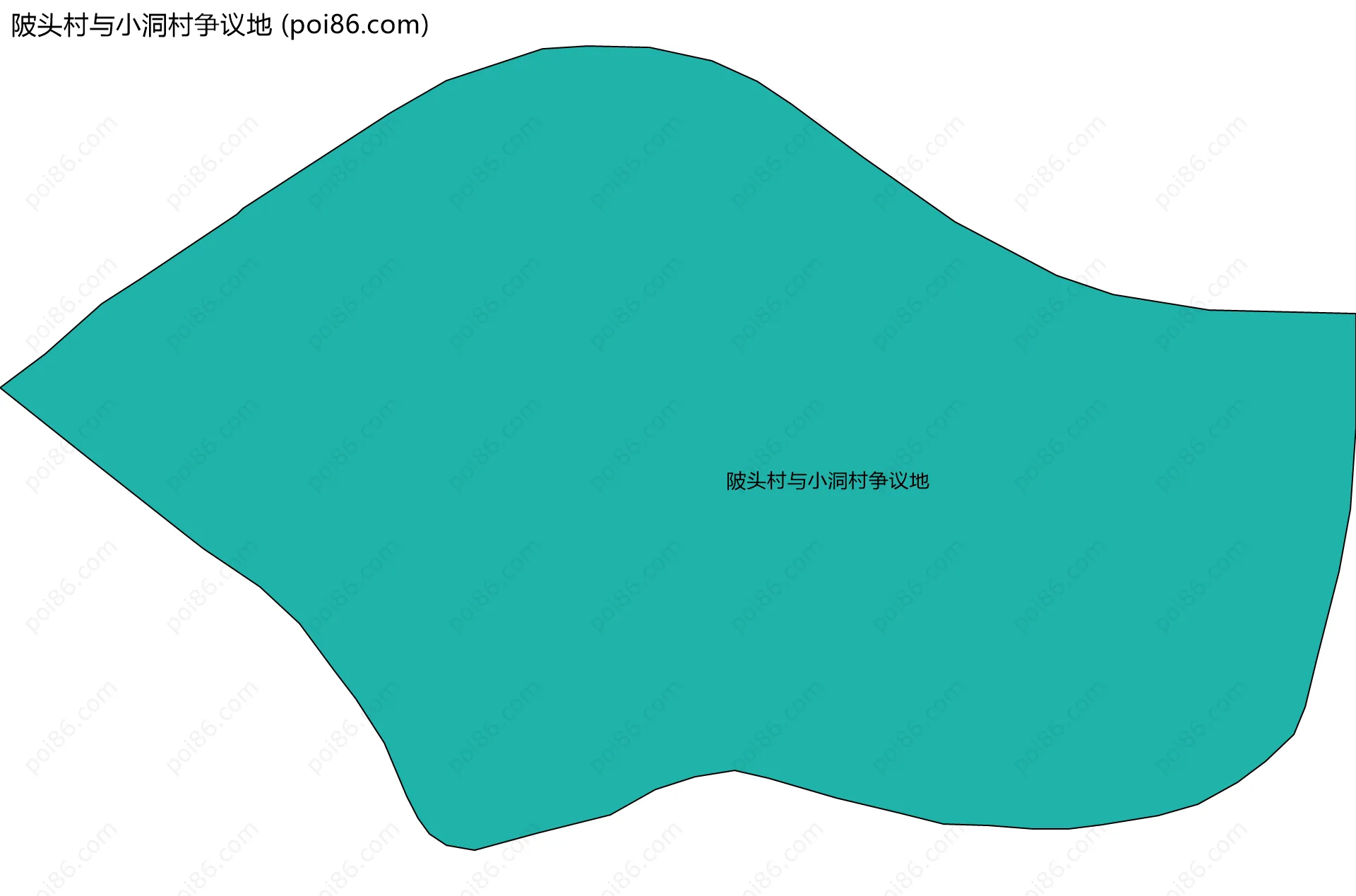 陂头村与小洞村争议地边界地图