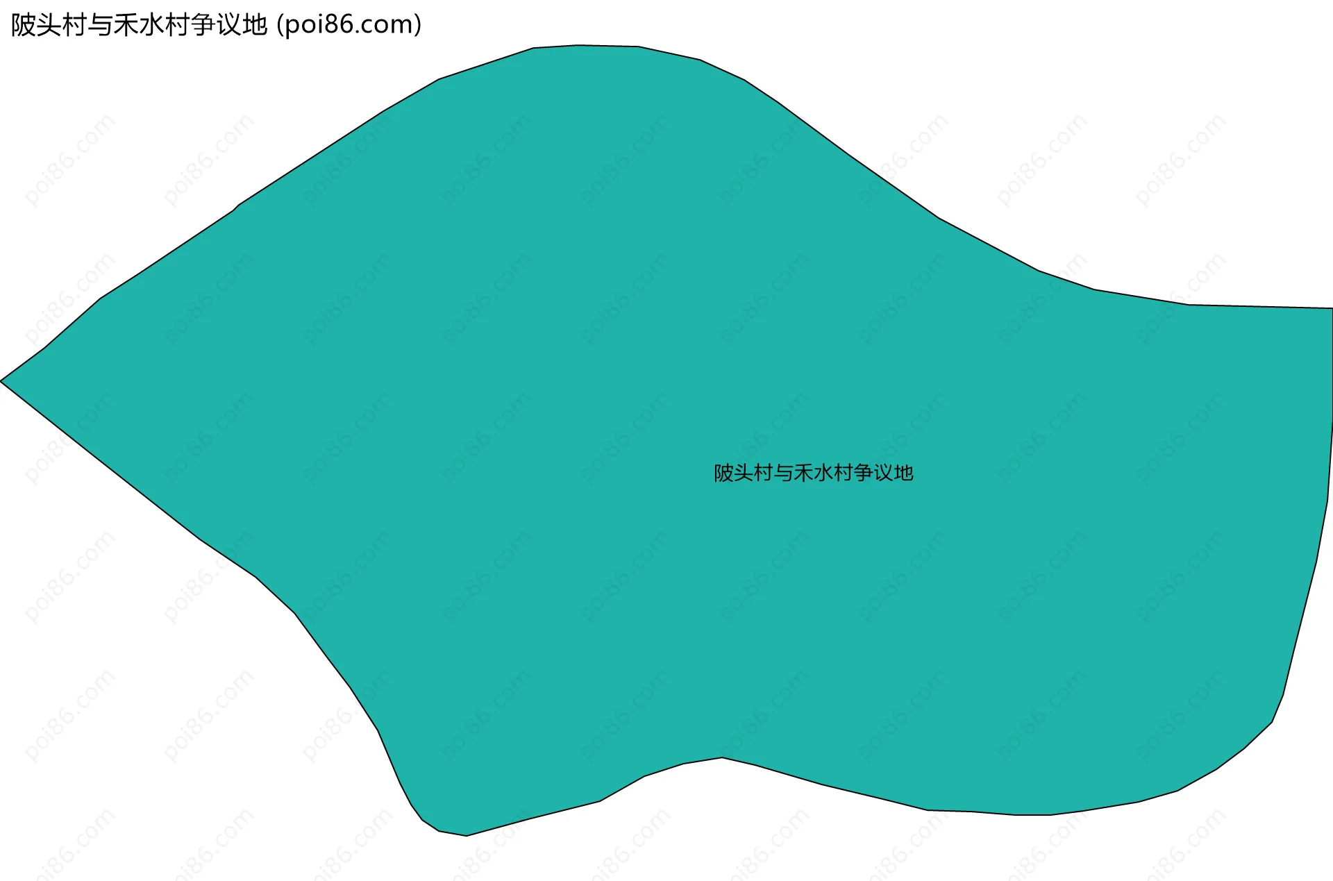 陂头村与禾水村争议地边界地图