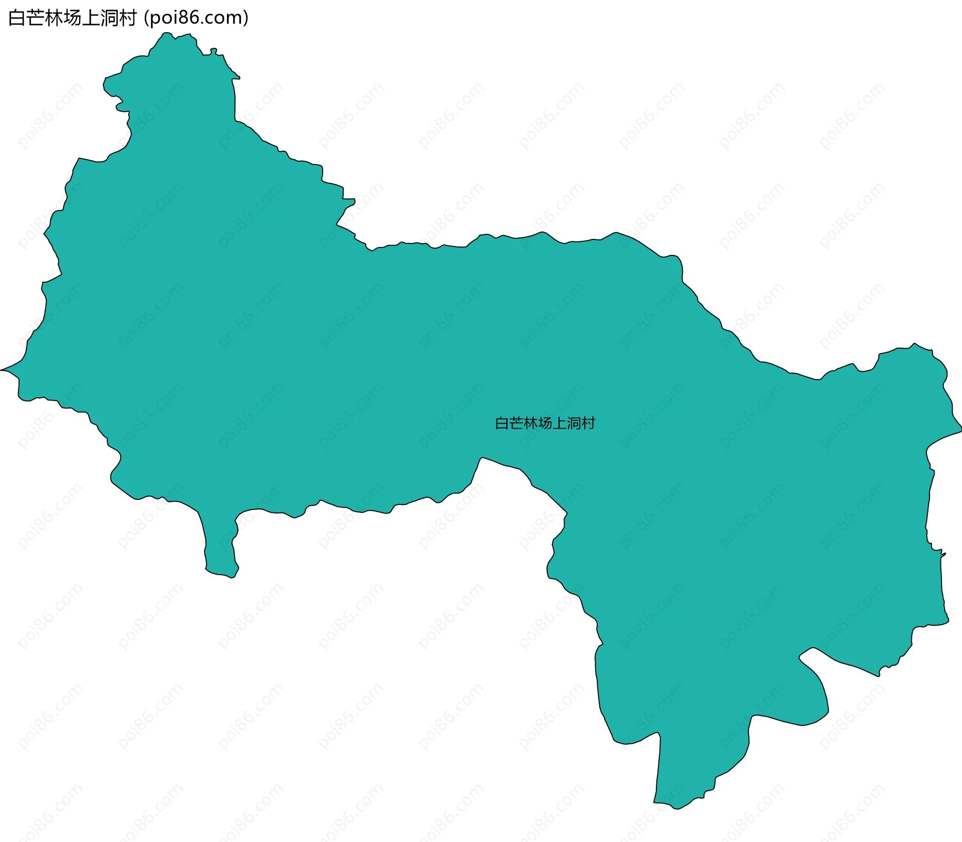 白芒林场上洞村边界地图
