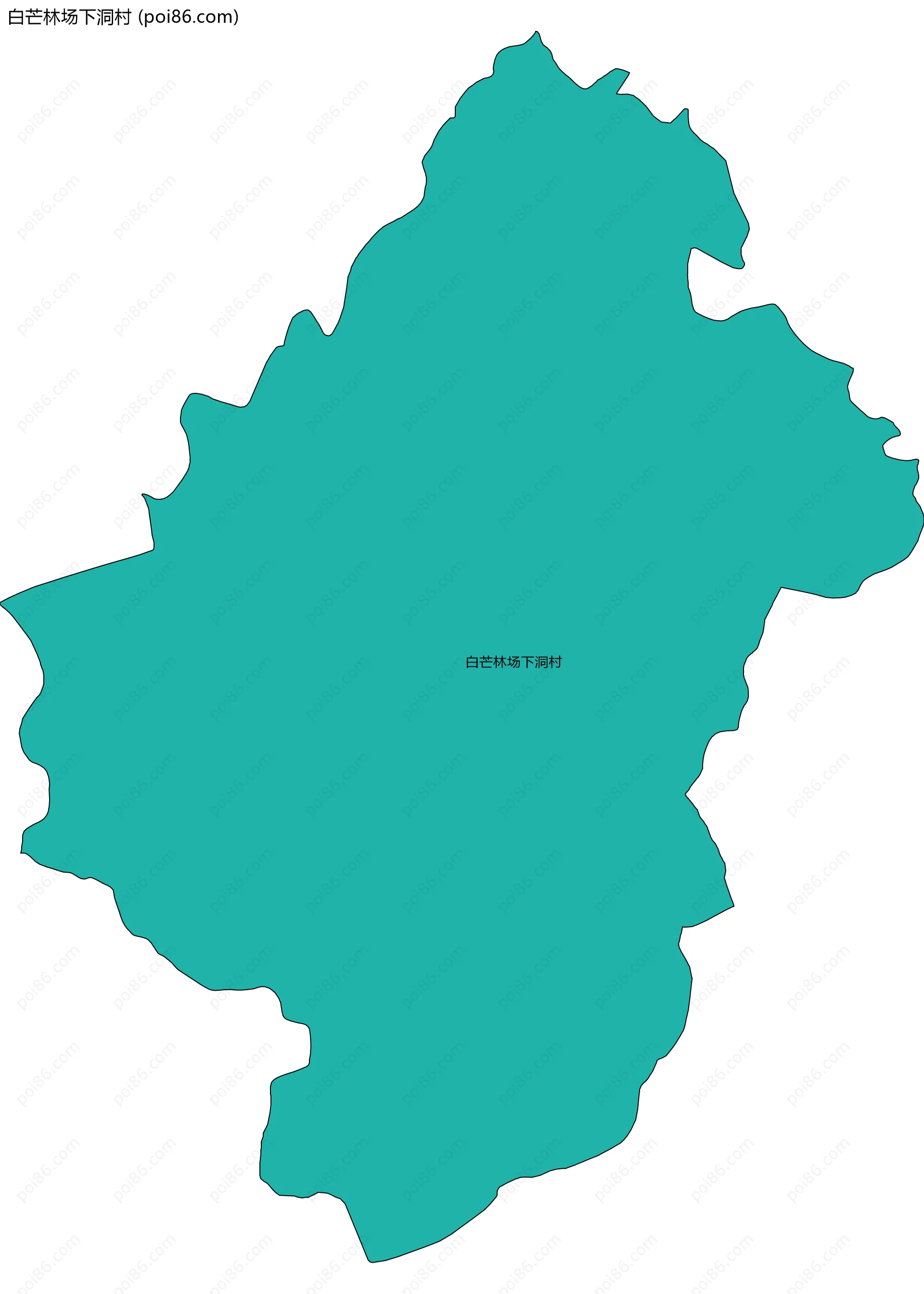 白芒林场下洞村边界地图