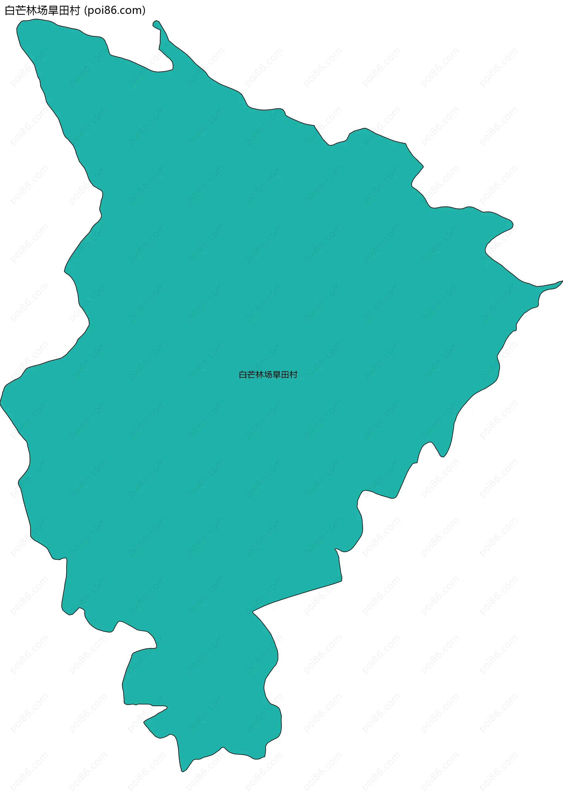 白芒林场旱田村边界地图