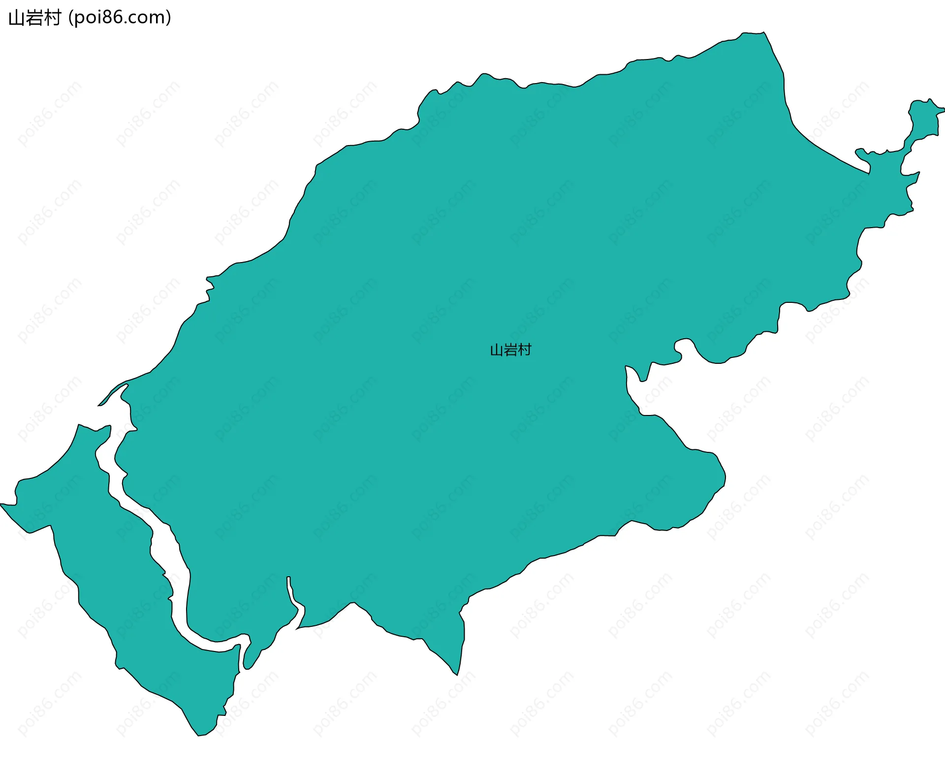 山岩村边界地图