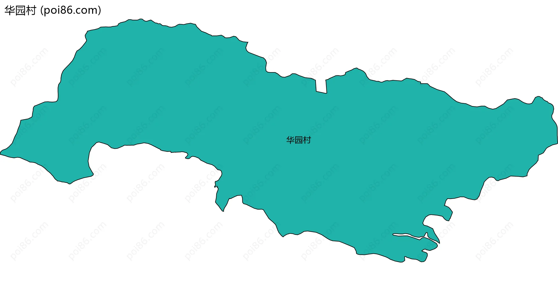 华园村边界地图
