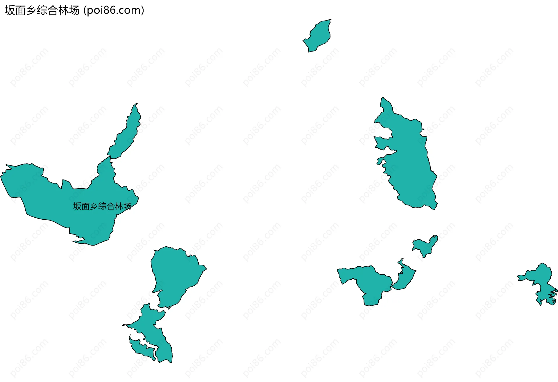 坂面乡综合林场边界地图