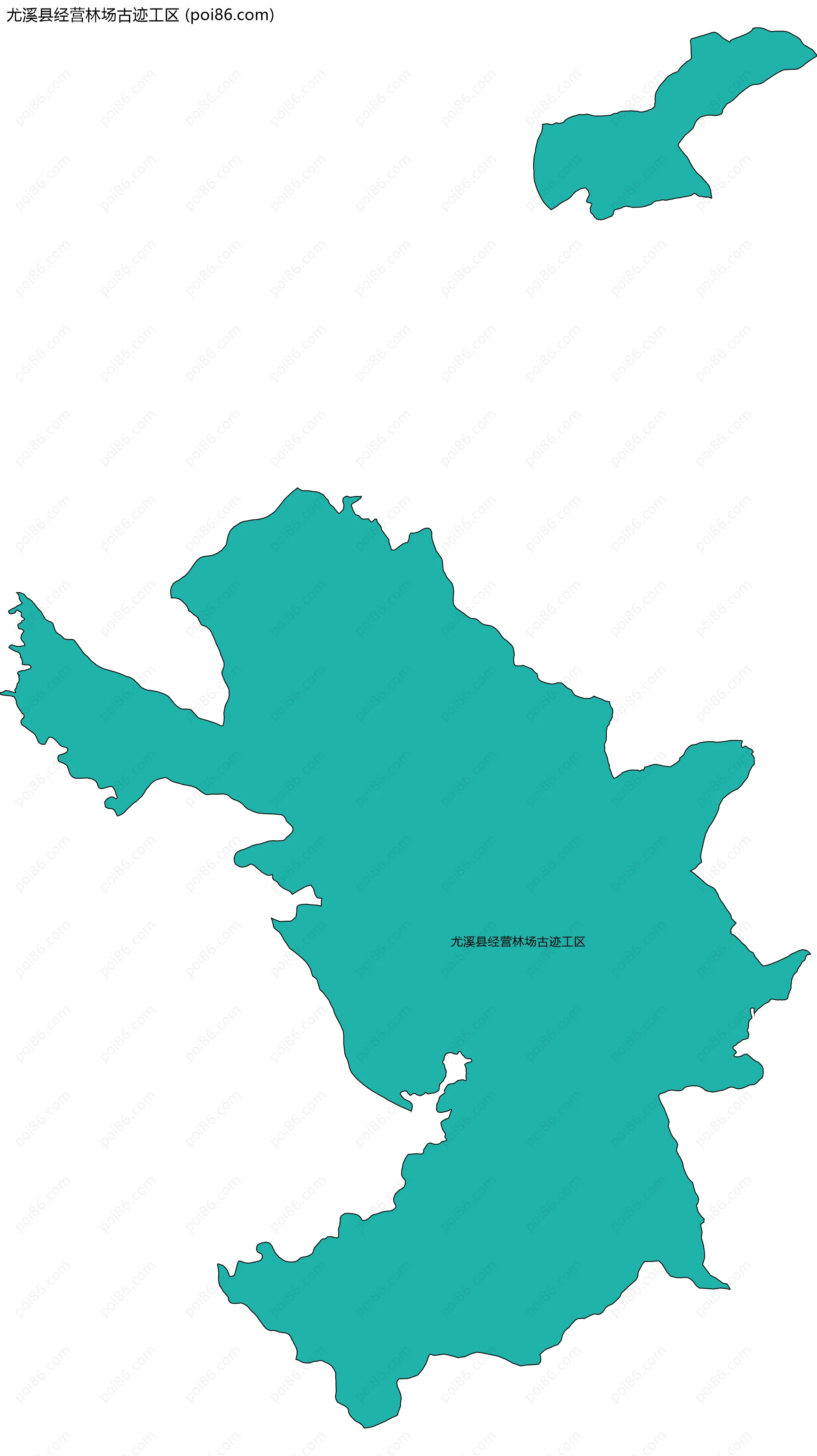 尤溪县经营林场古迹工区边界地图