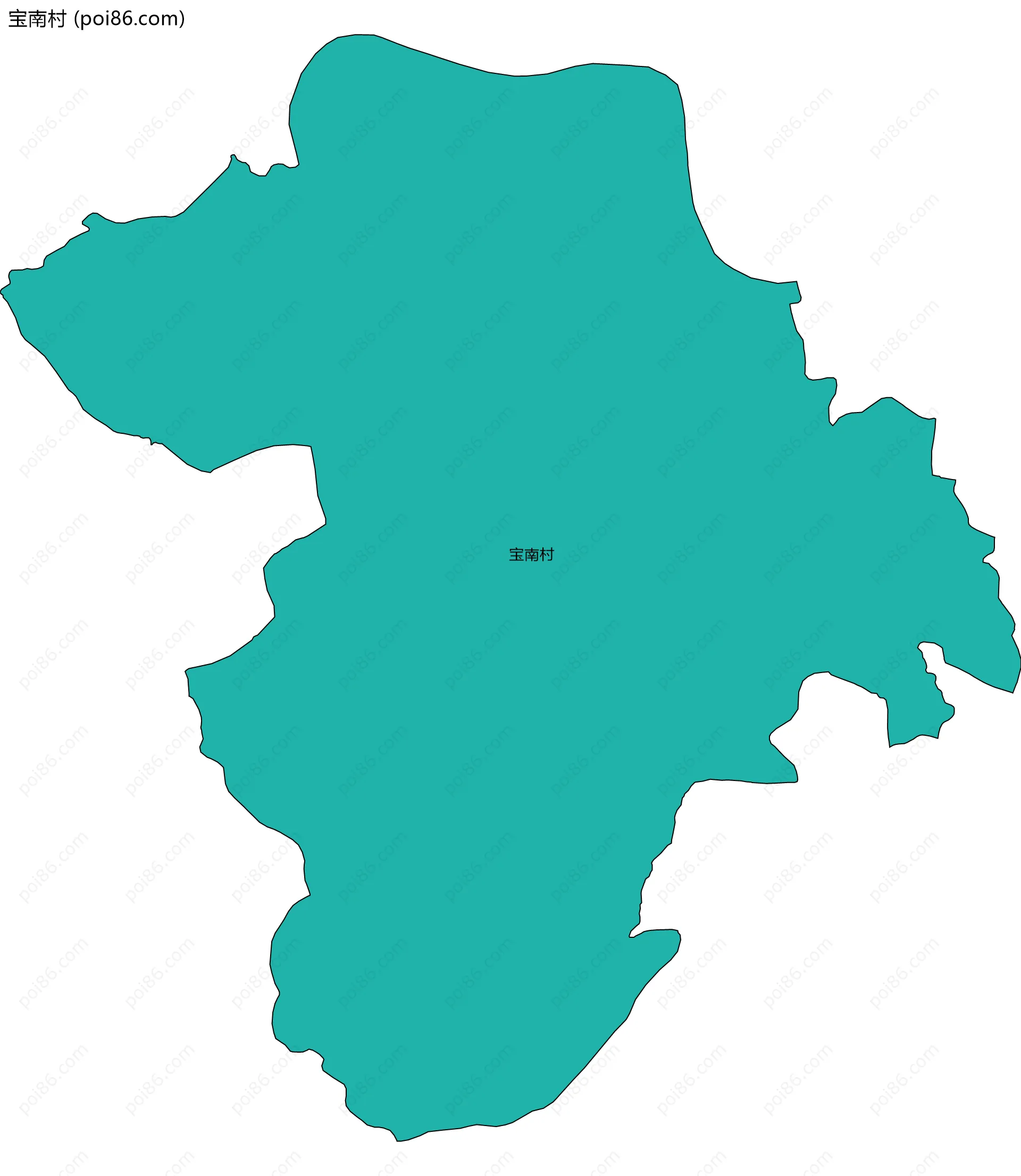 宝南村边界地图