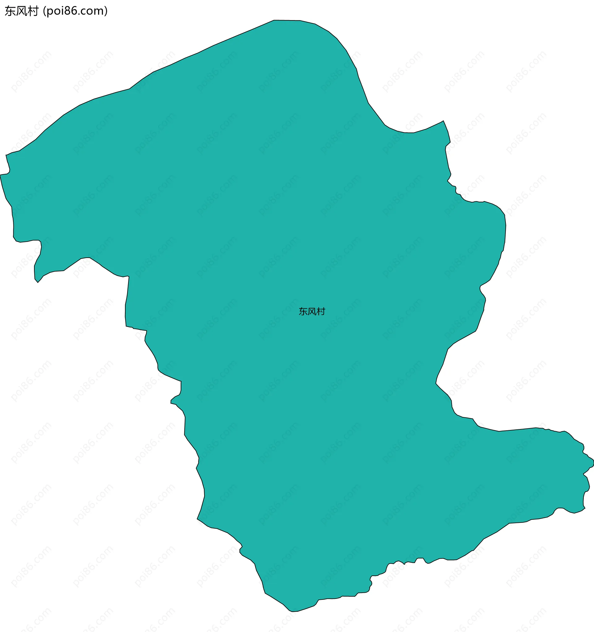 东风村边界地图