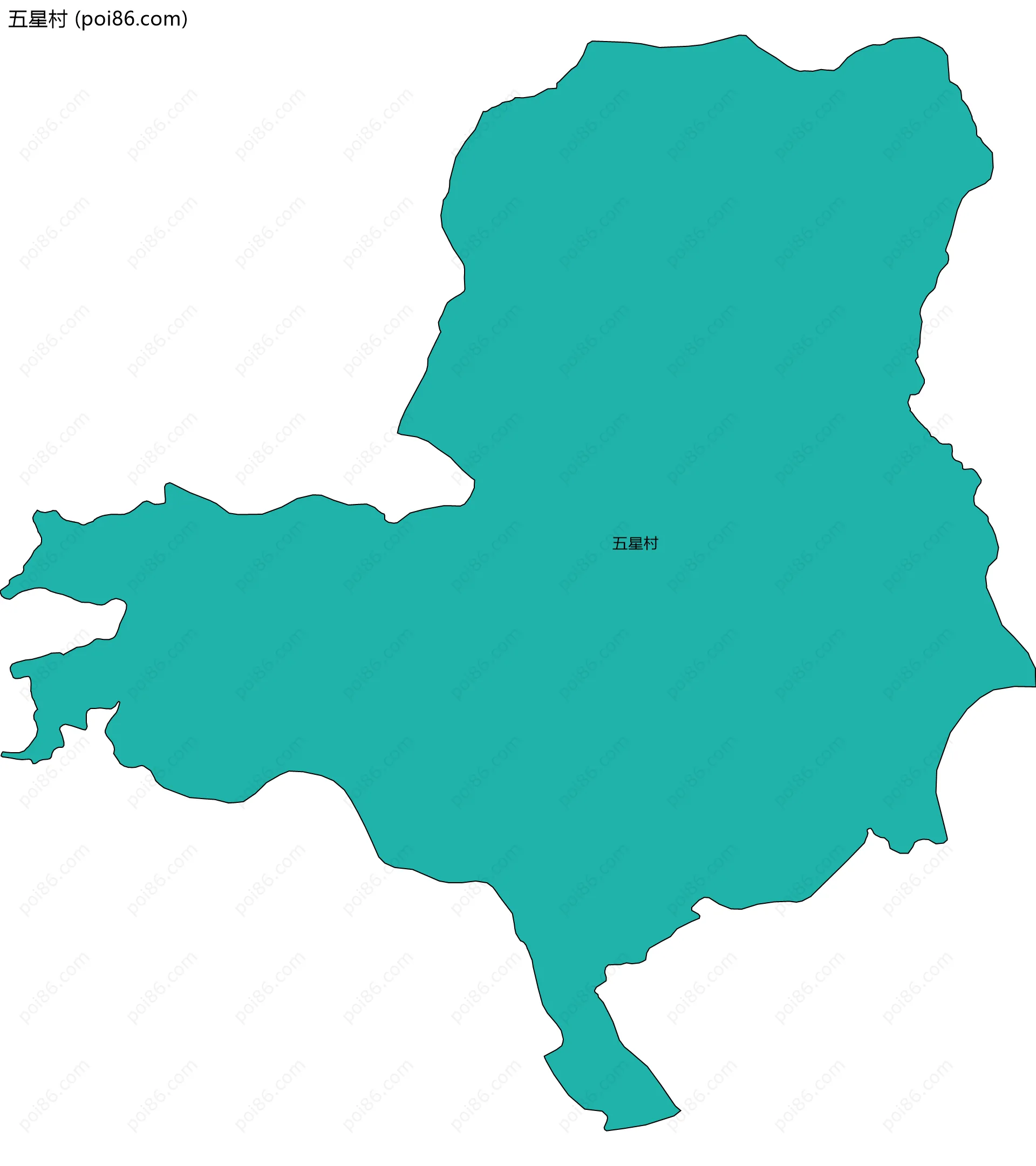 五星村边界地图