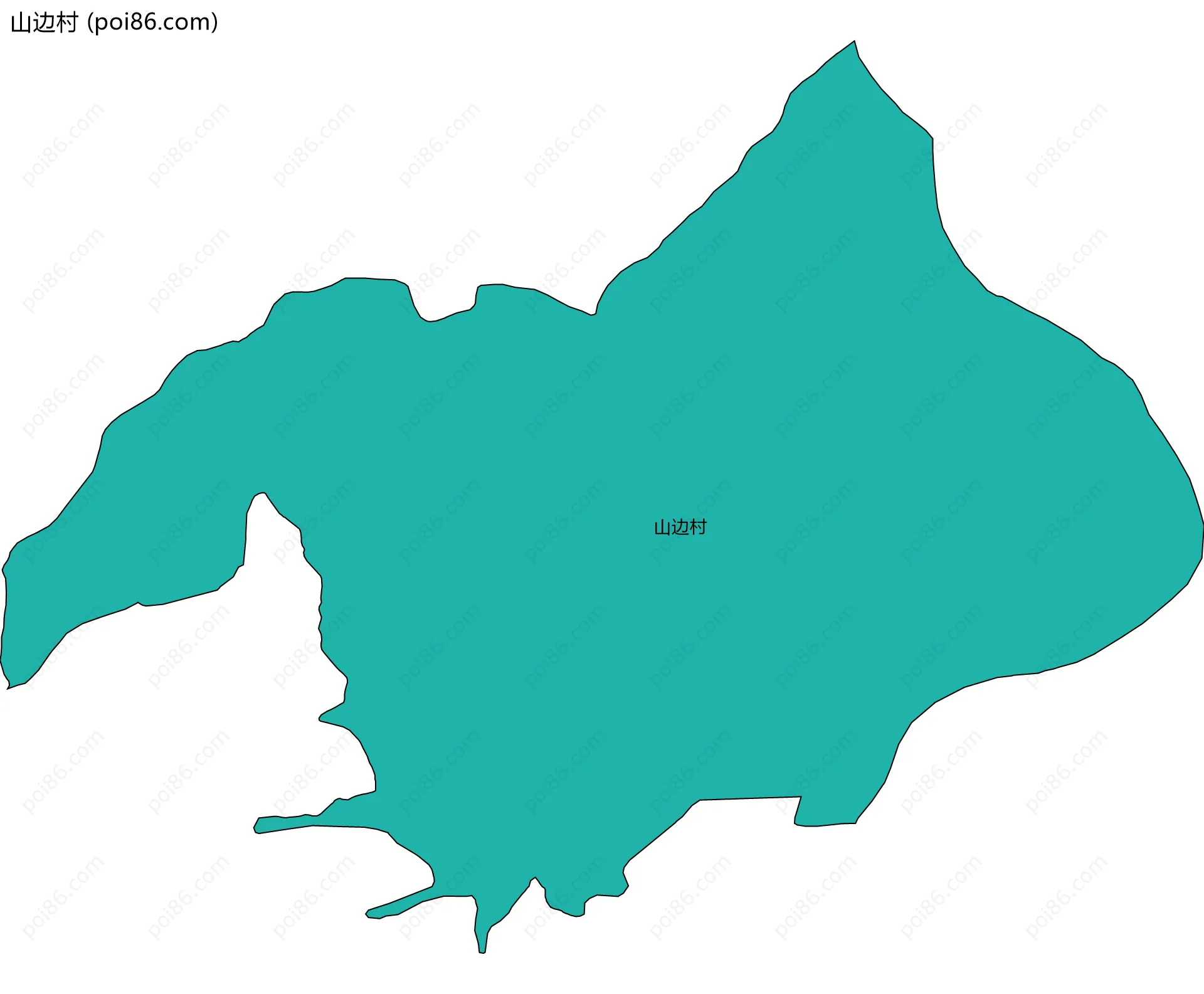 山边村边界地图