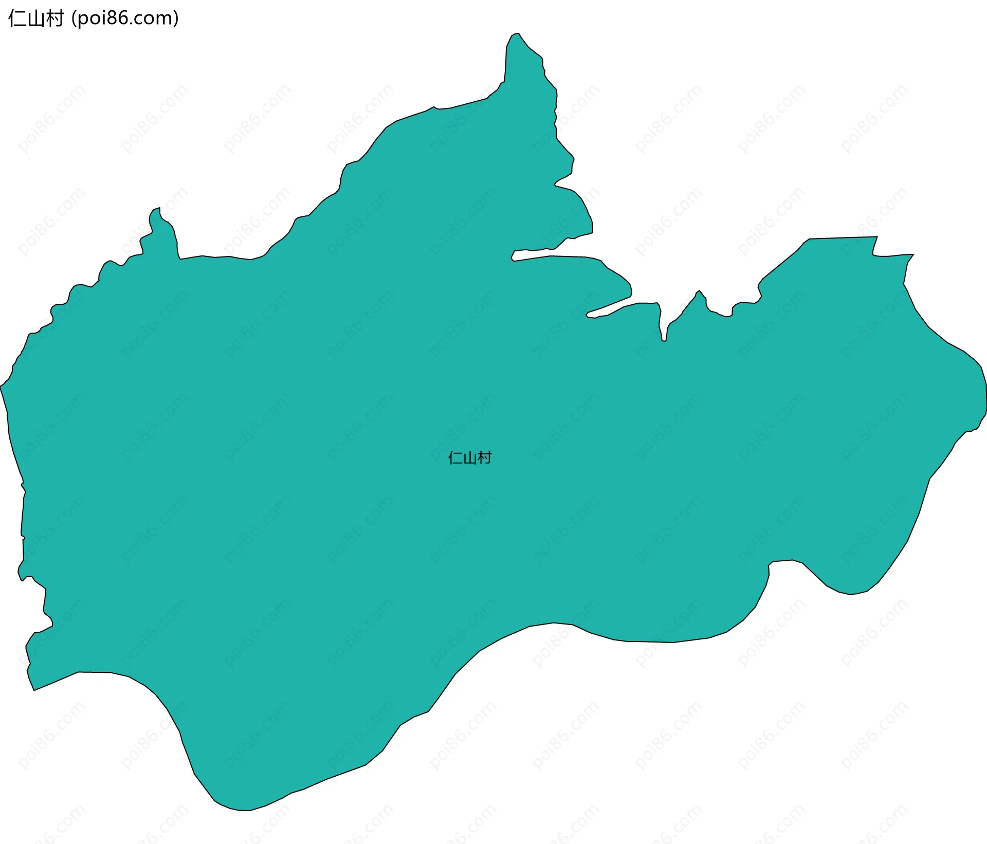 仁山村边界地图