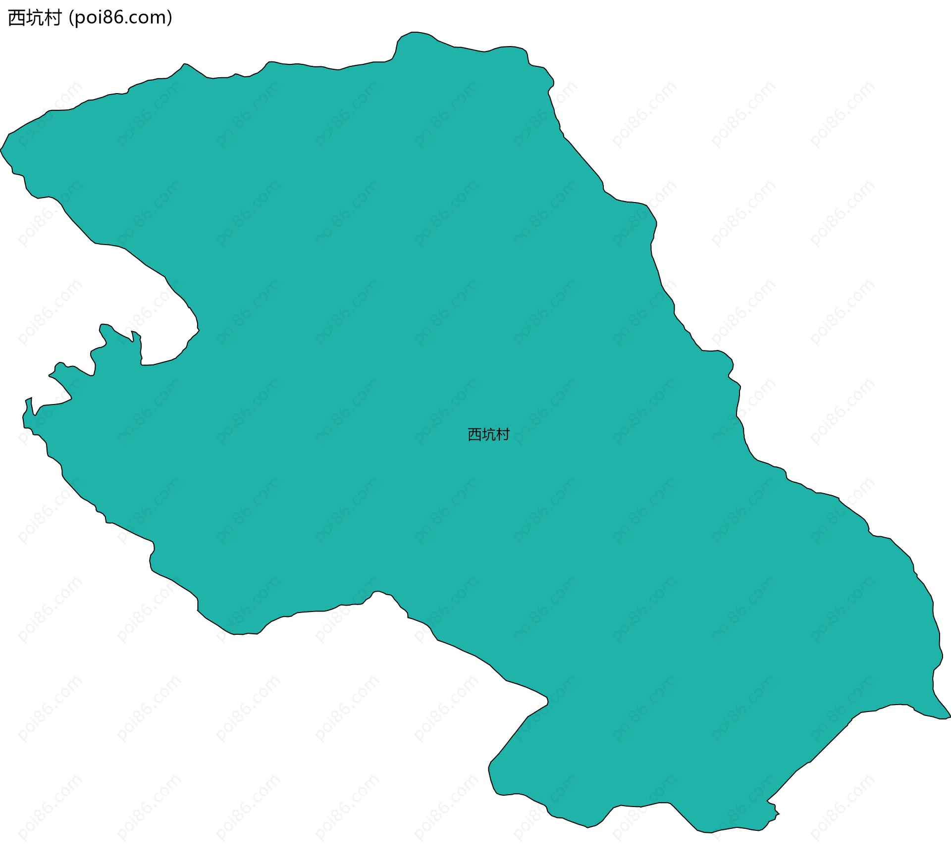 西坑村边界地图
