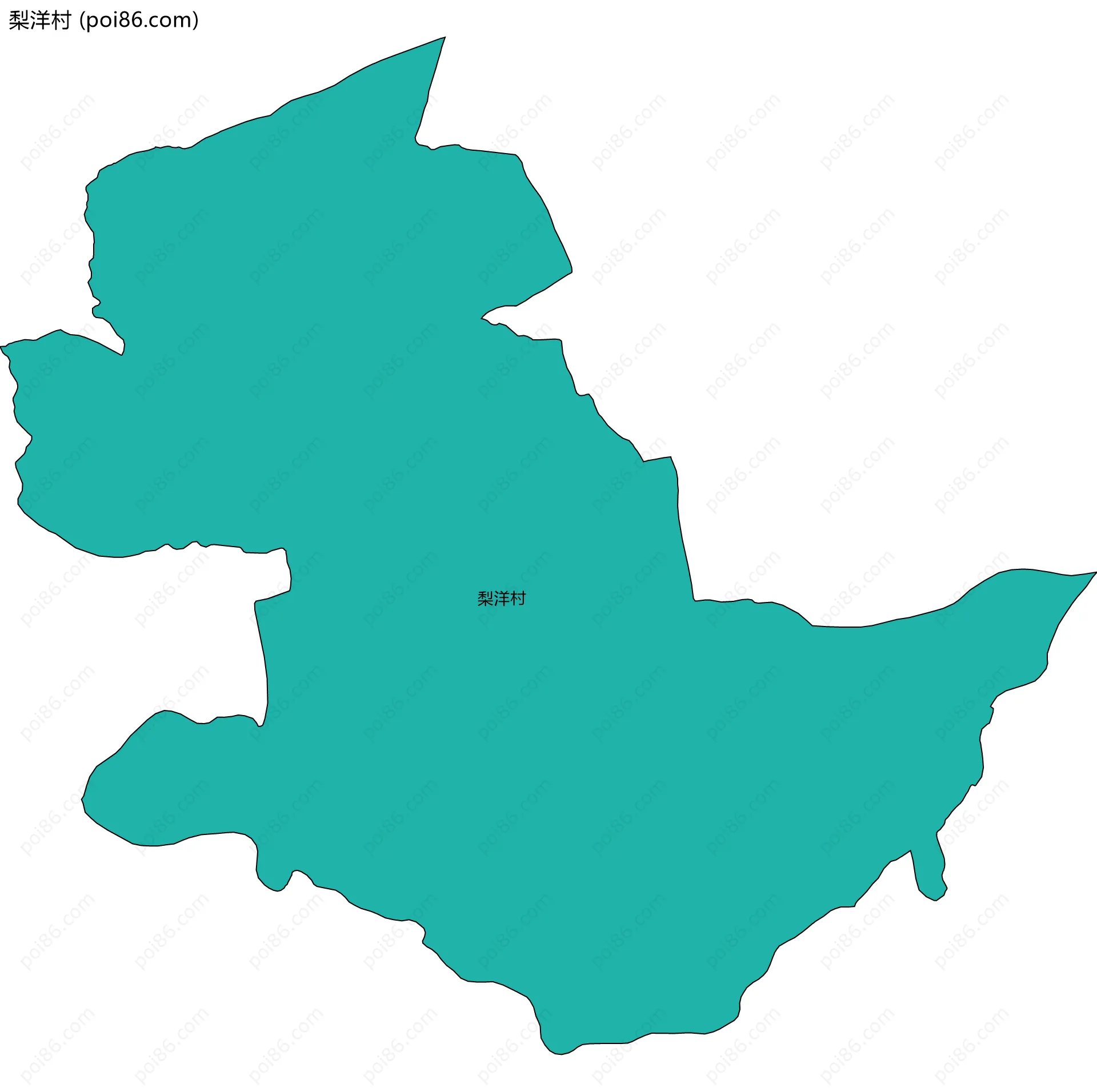 梨洋村边界地图
