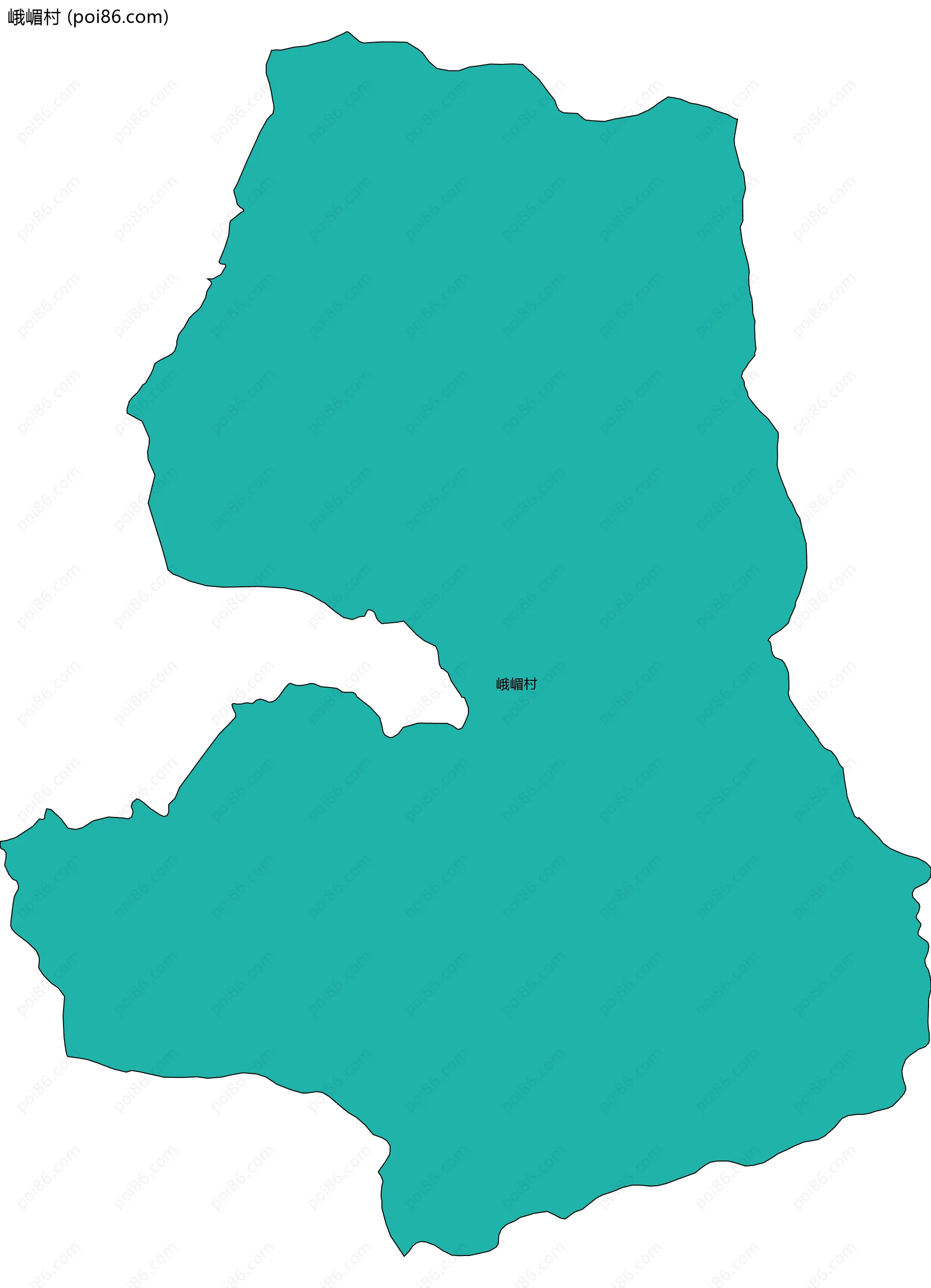 峨嵋村边界地图