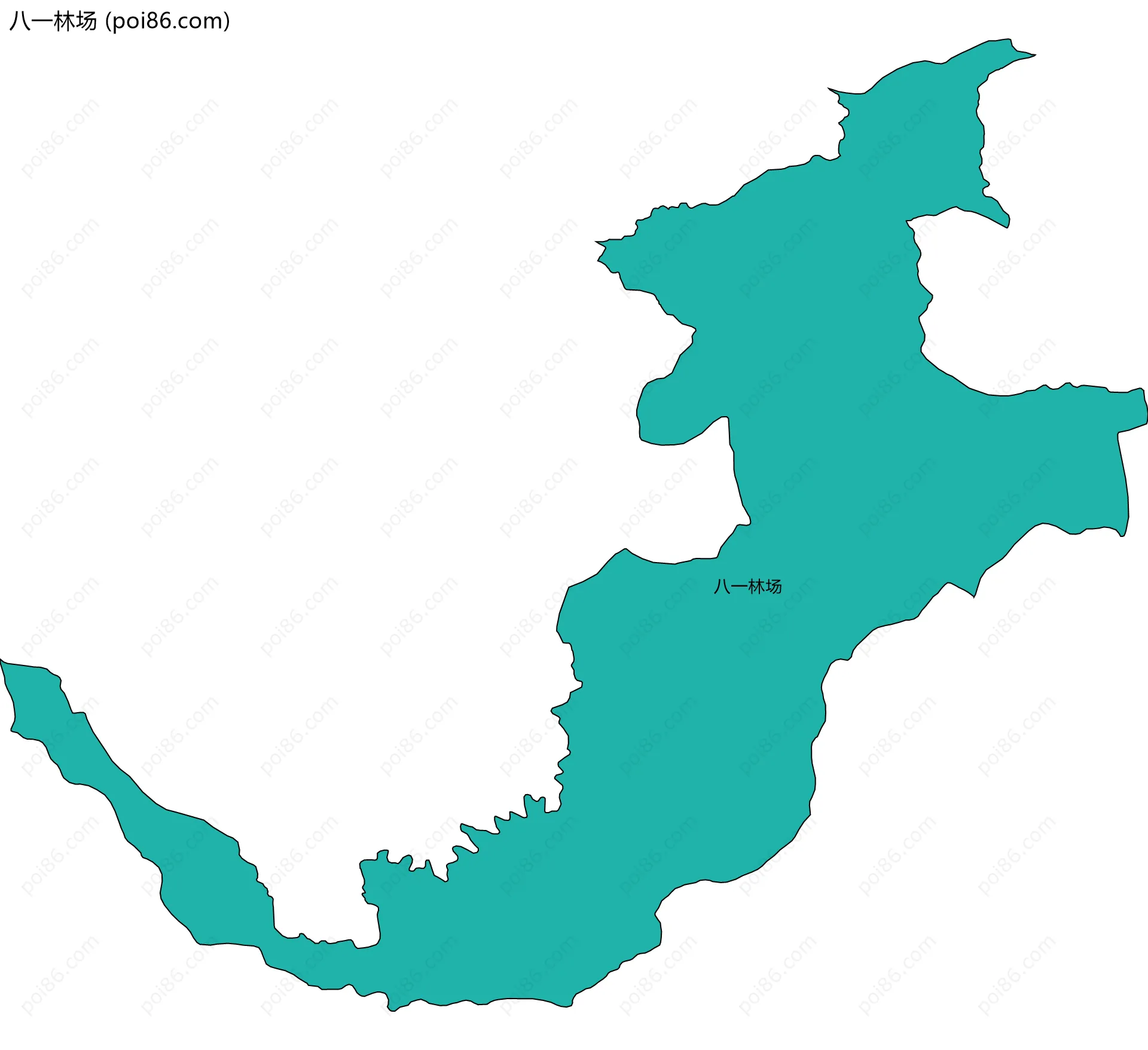 八一林场边界地图