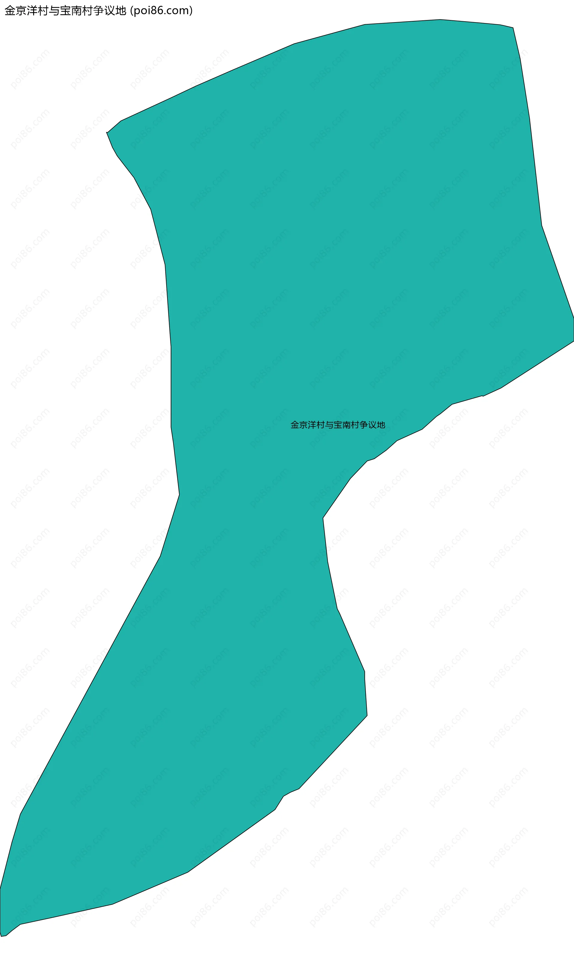 金京洋村与宝南村争议地边界地图