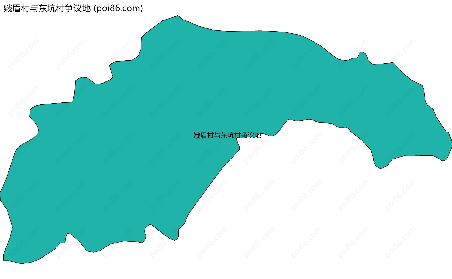 娥眉村与东坑村争议地边界地图