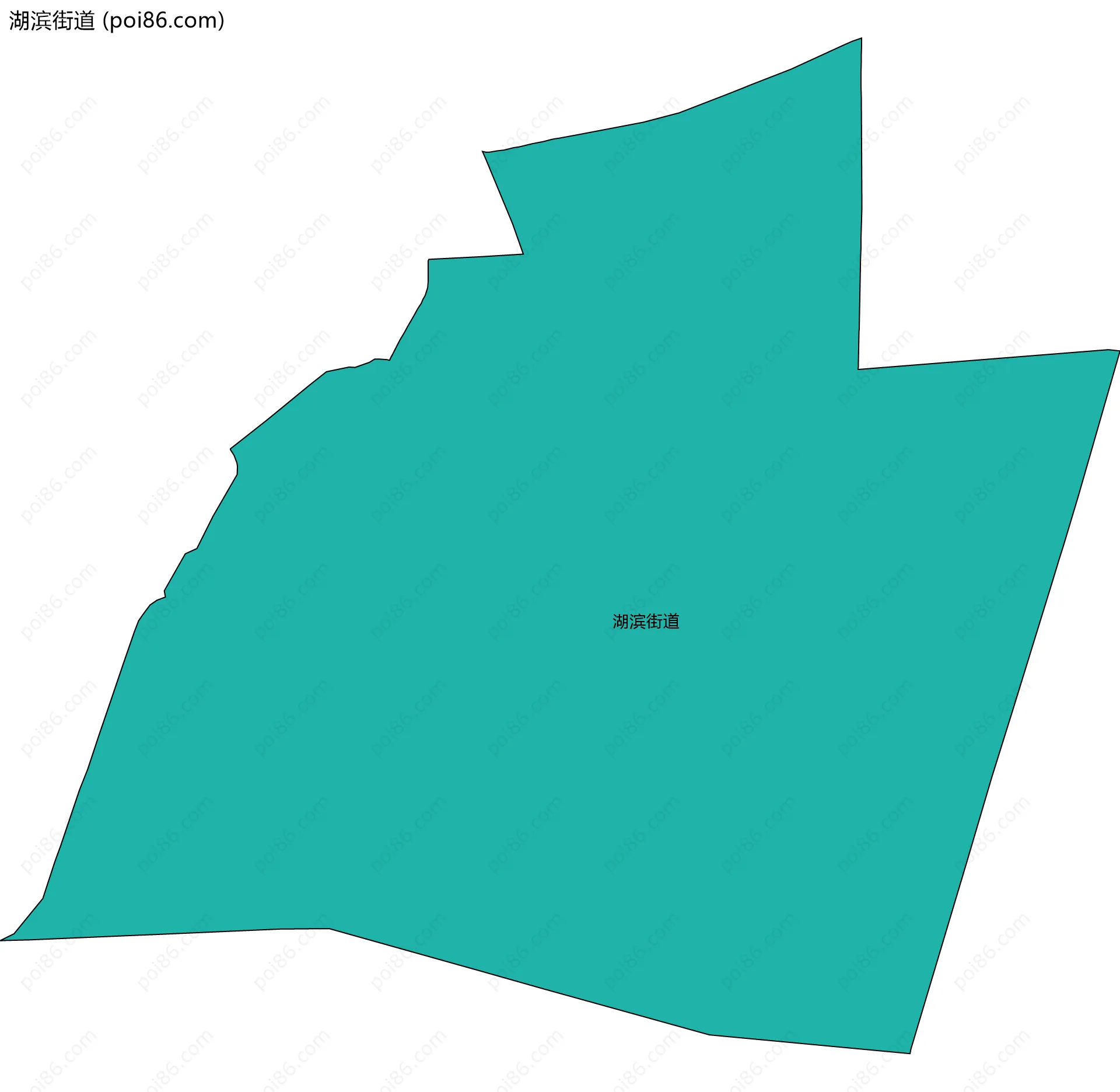 湖滨街道边界地图
