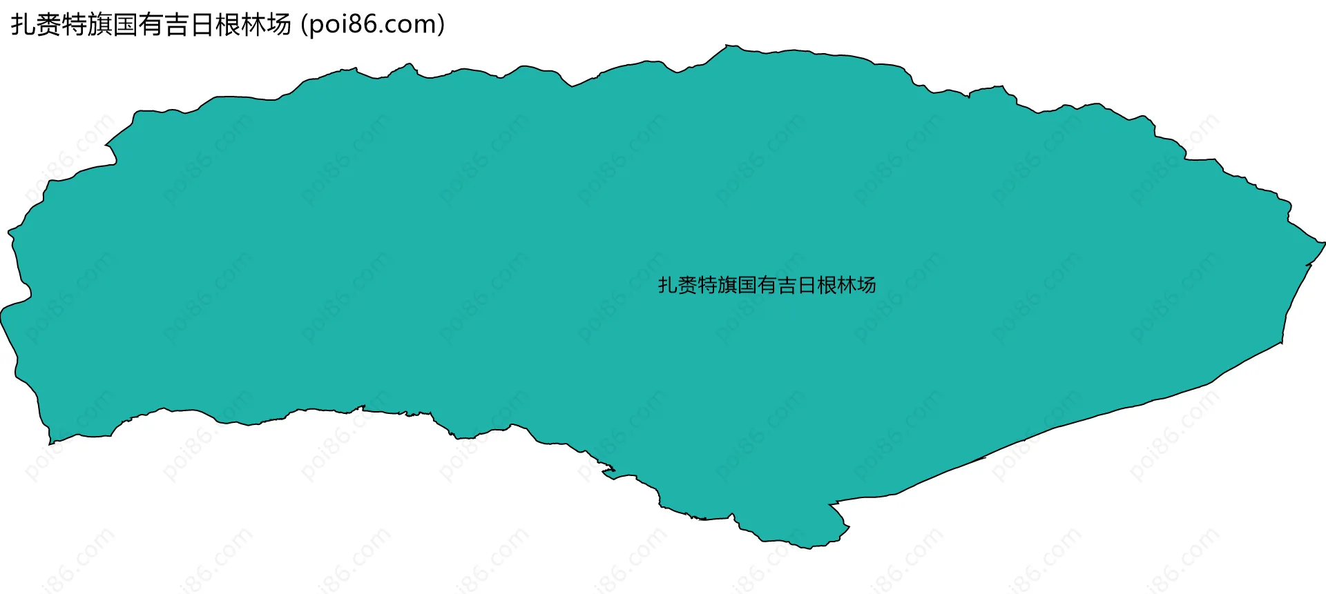 扎赉特旗国有吉日根林场边界地图