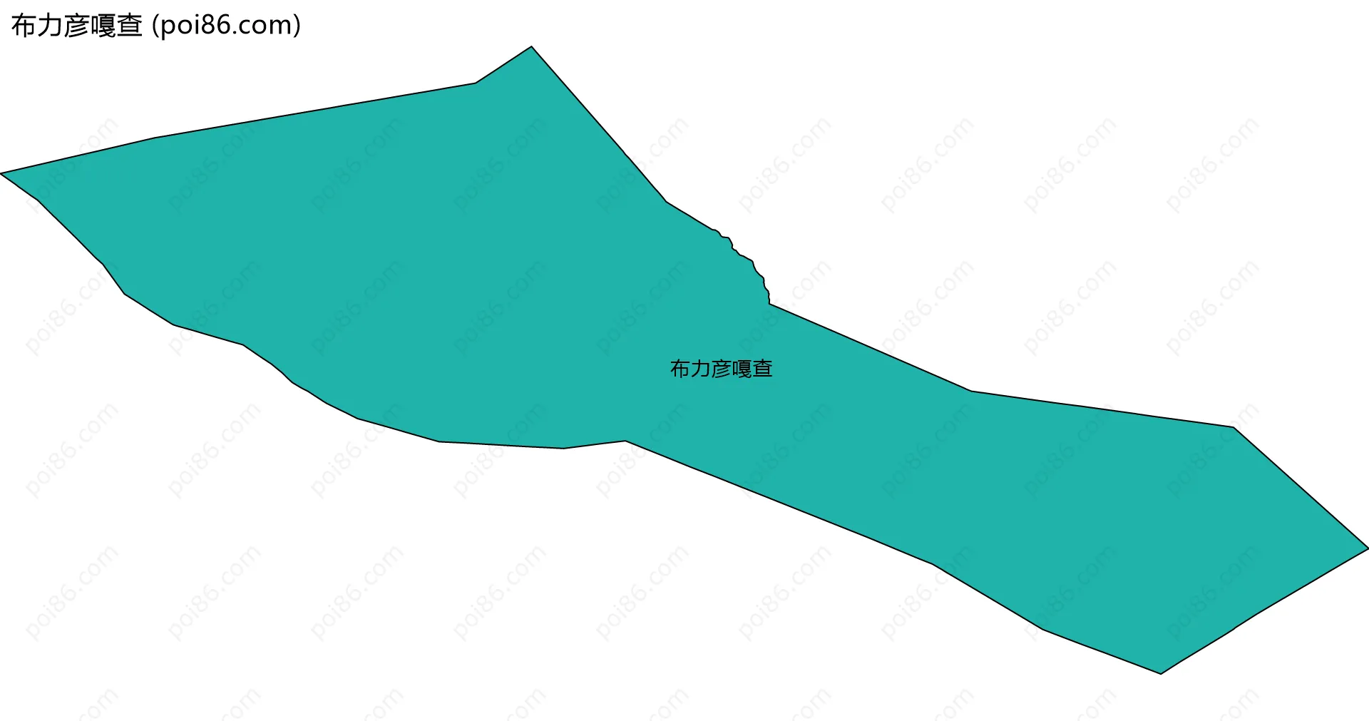 布力彦嘎查边界地图