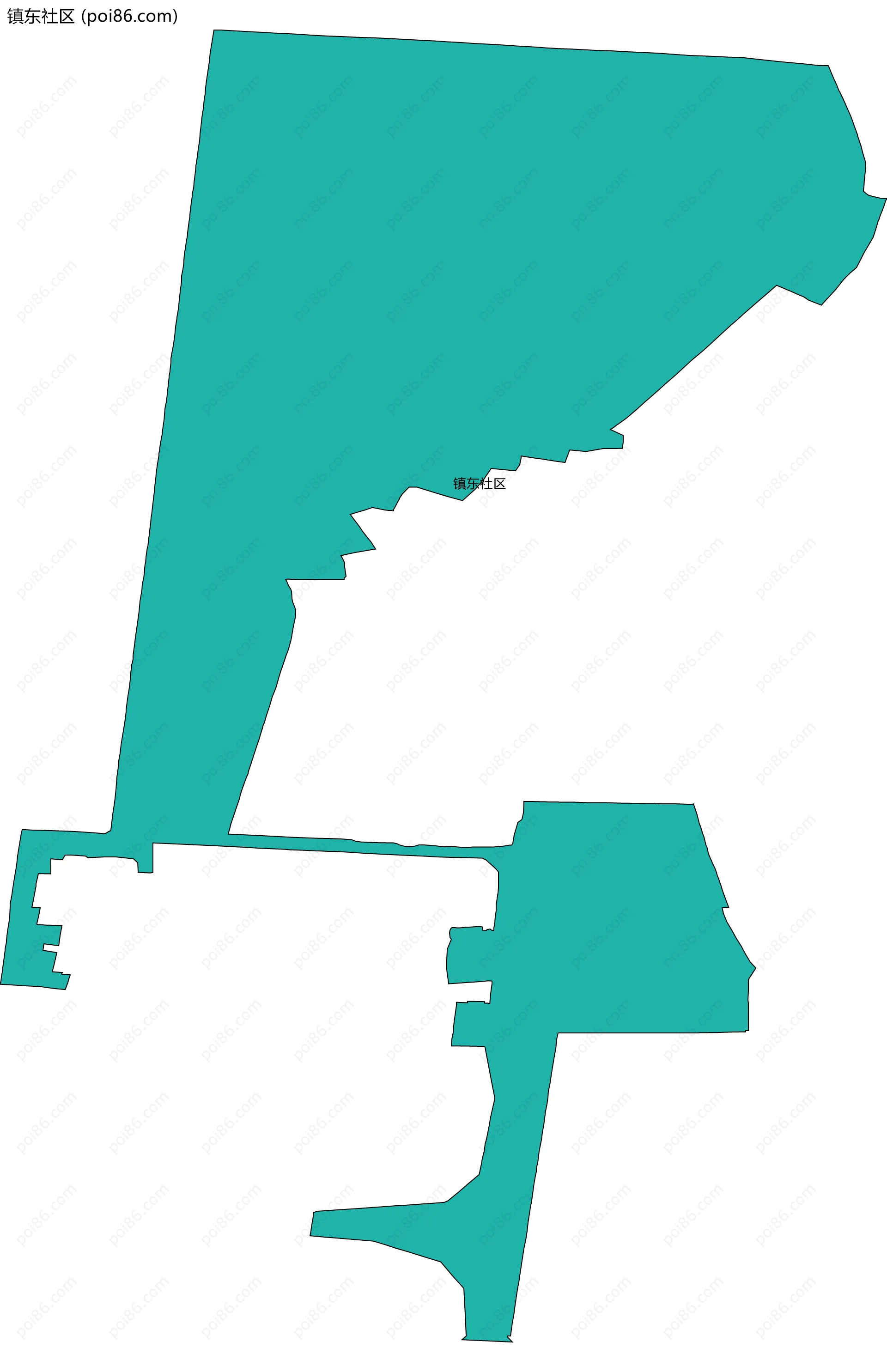 镇东社区边界地图