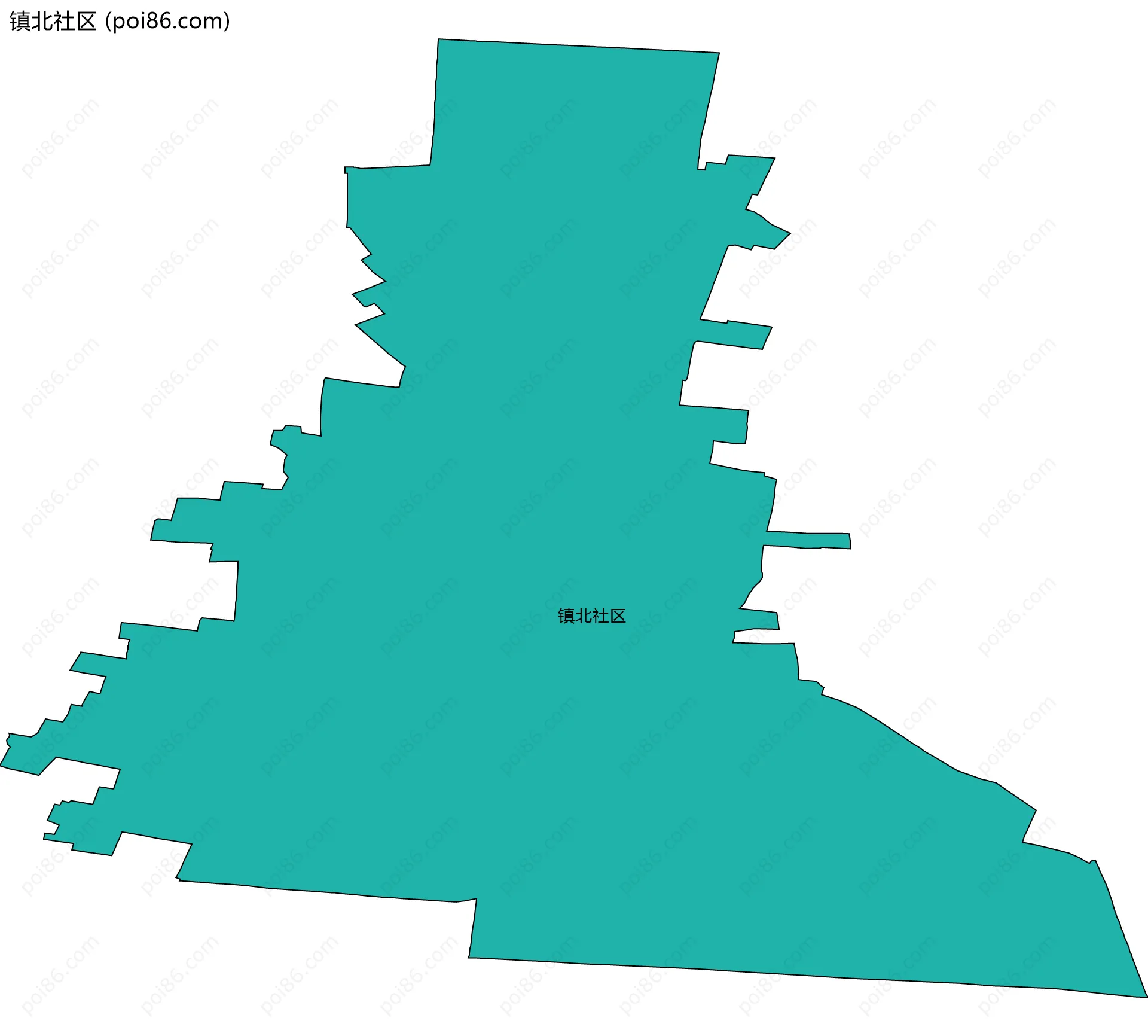 镇北社区边界地图