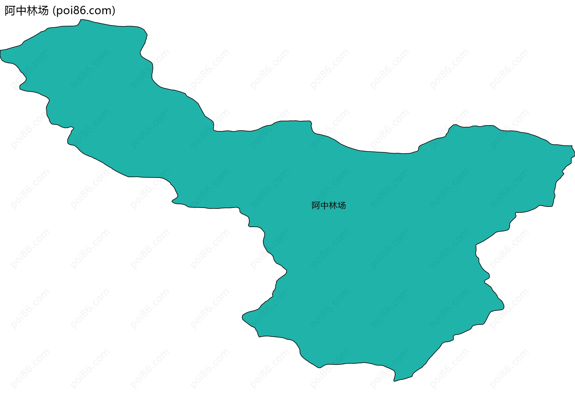 阿中林场边界地图