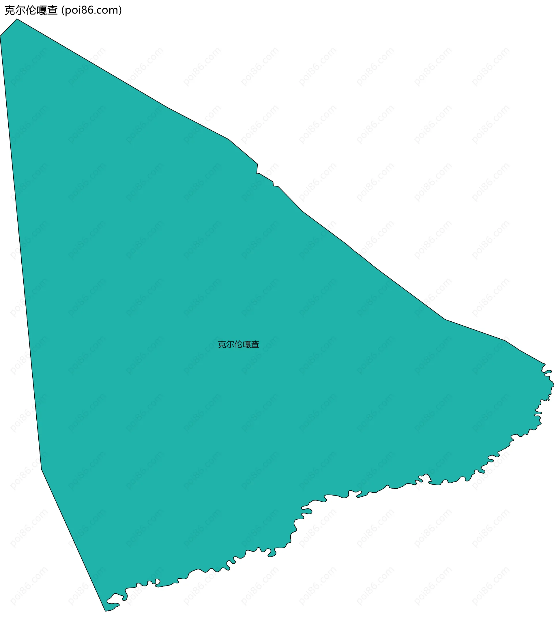 克尔伦嘎查边界地图