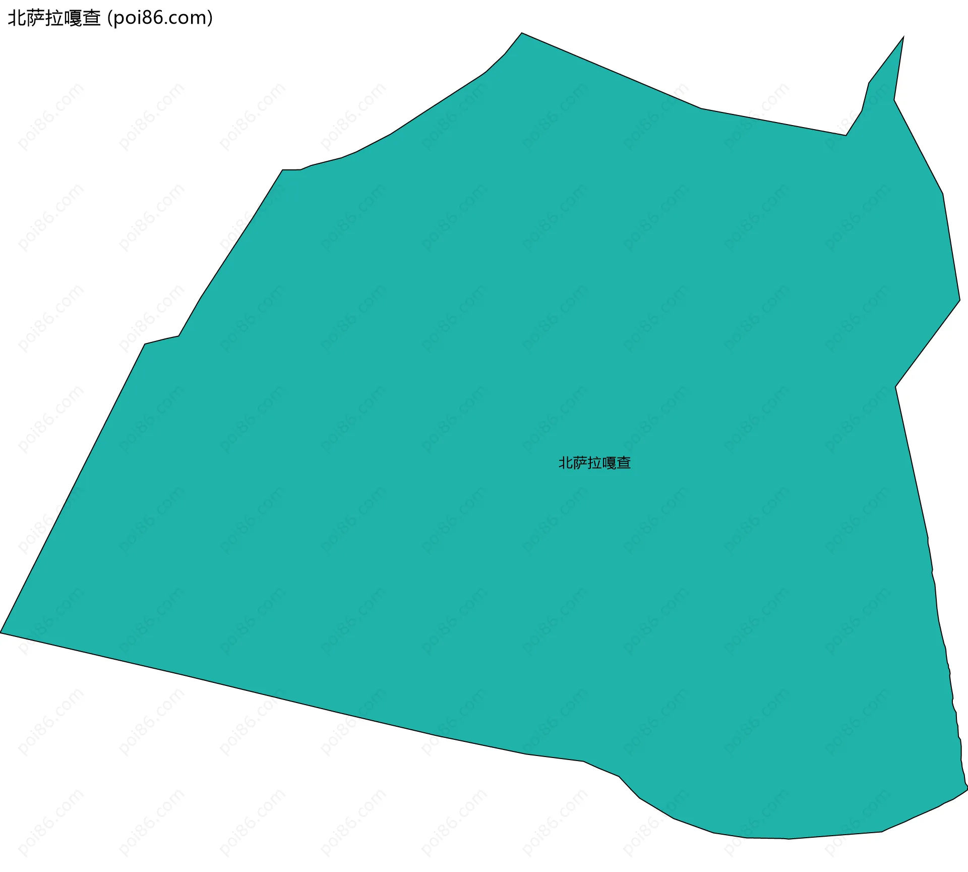 北萨拉嘎查边界地图