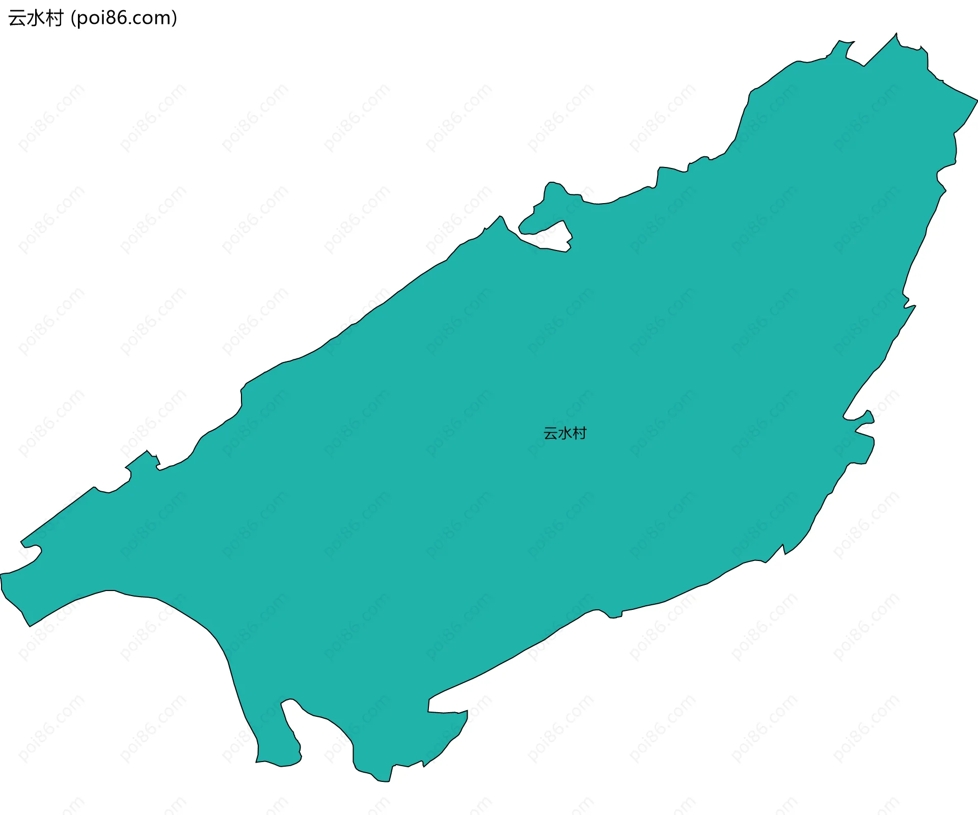 云水村边界地图