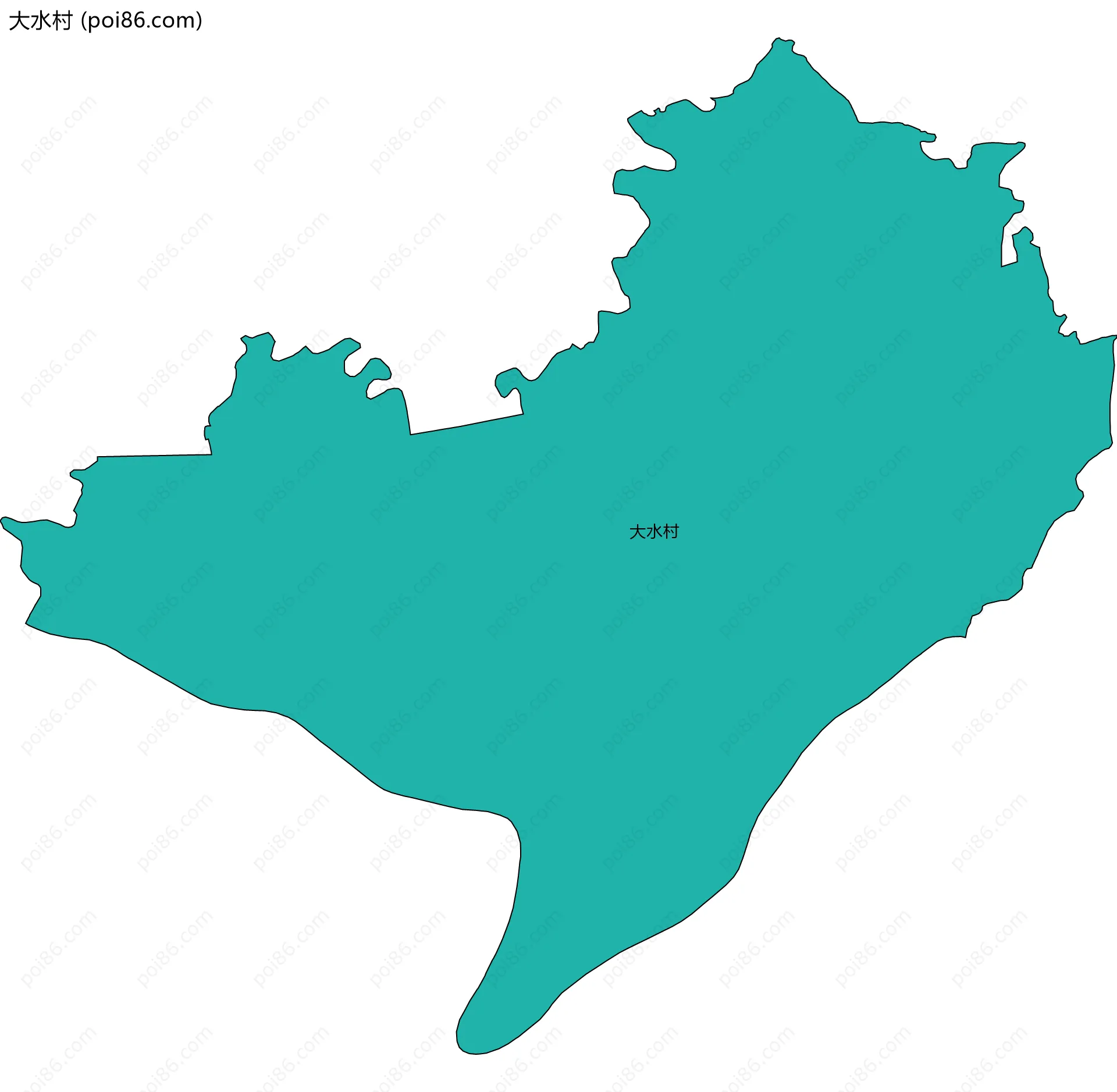 大水村边界地图