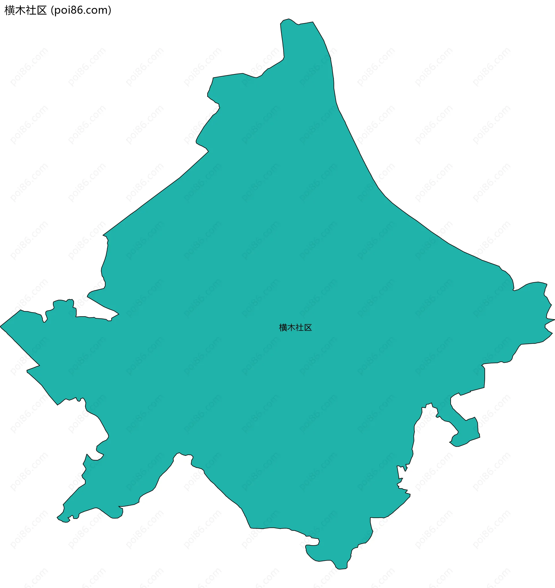 横木社区边界地图