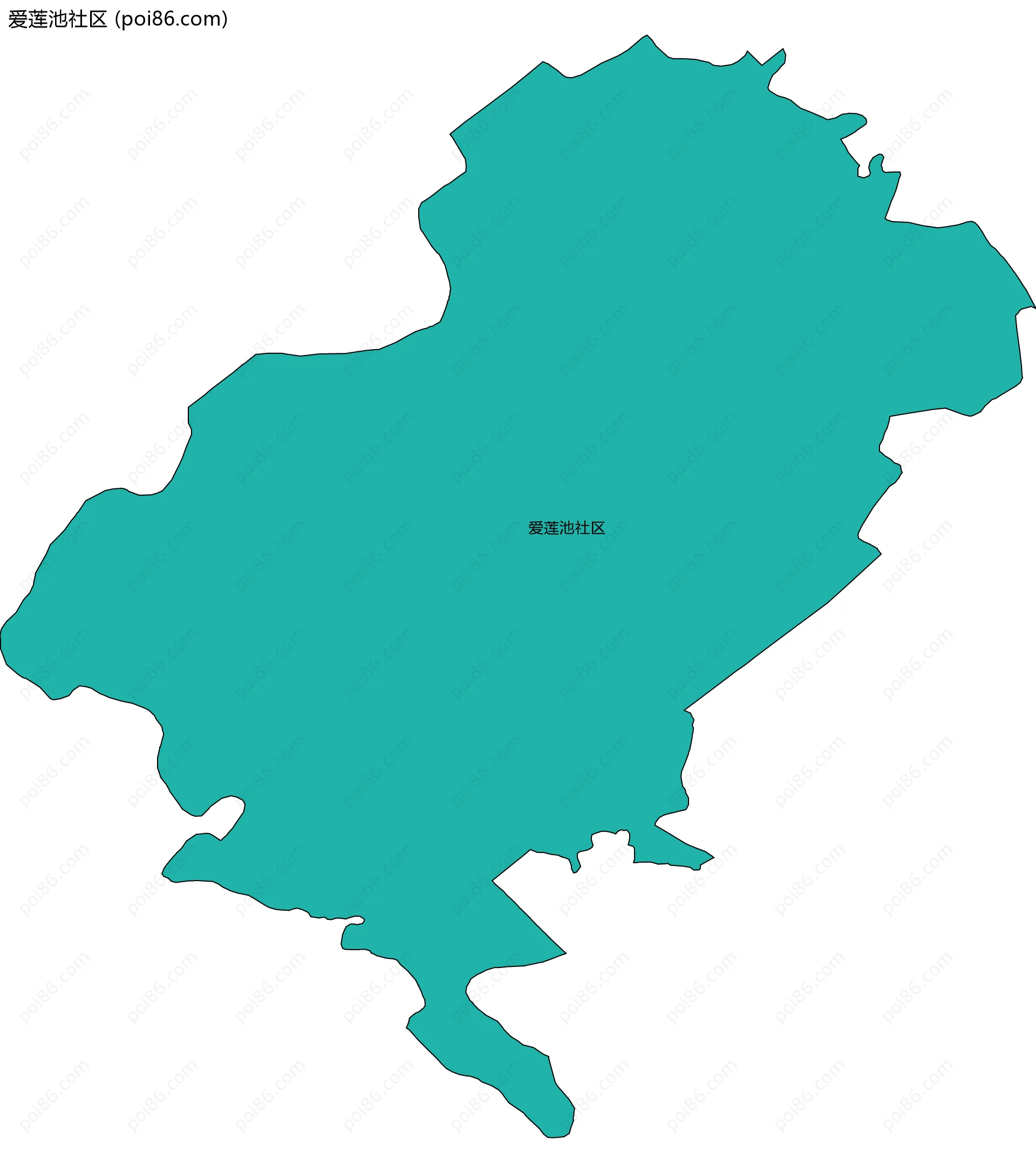 爱莲池社区边界地图