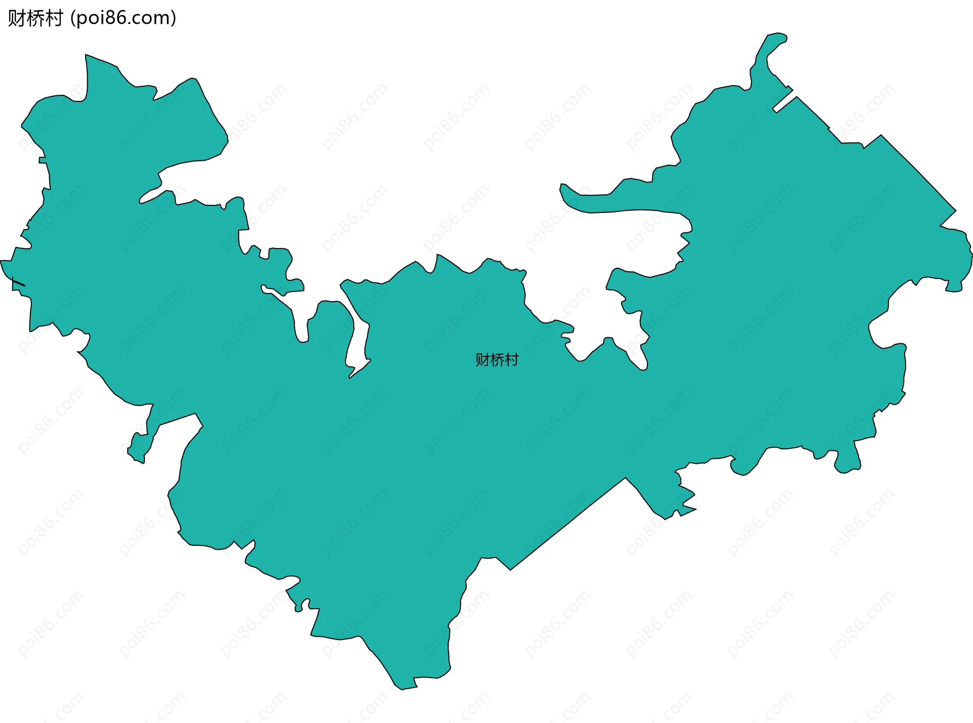 财桥村边界地图